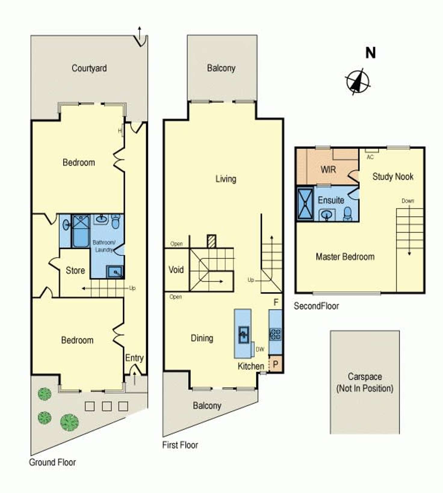 Floorplan of Homely house listing, 57A Derham Street, Port Melbourne VIC 3207