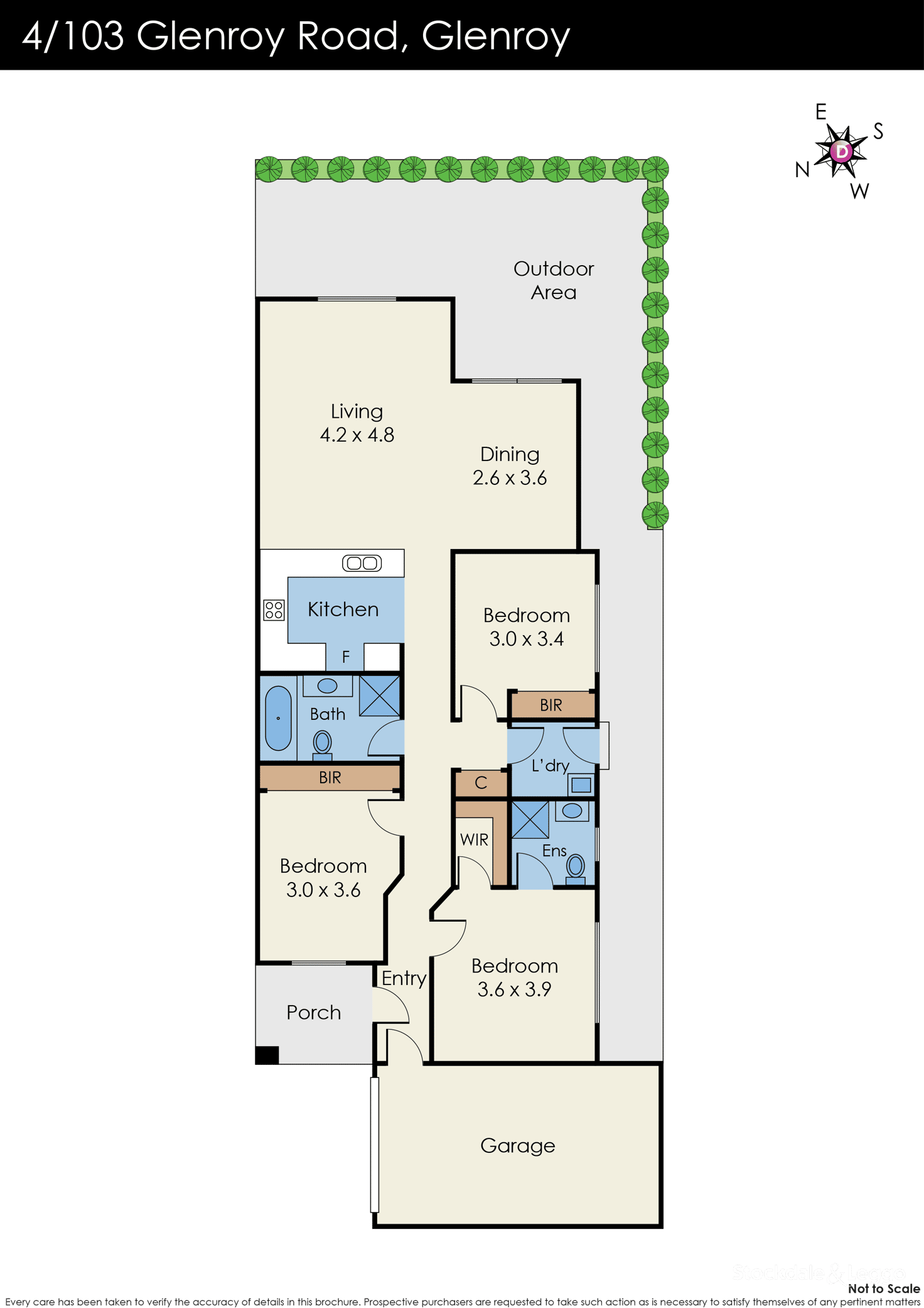 Floorplan of Homely unit listing, 4/103 Glenroy Road, Glenroy VIC 3046