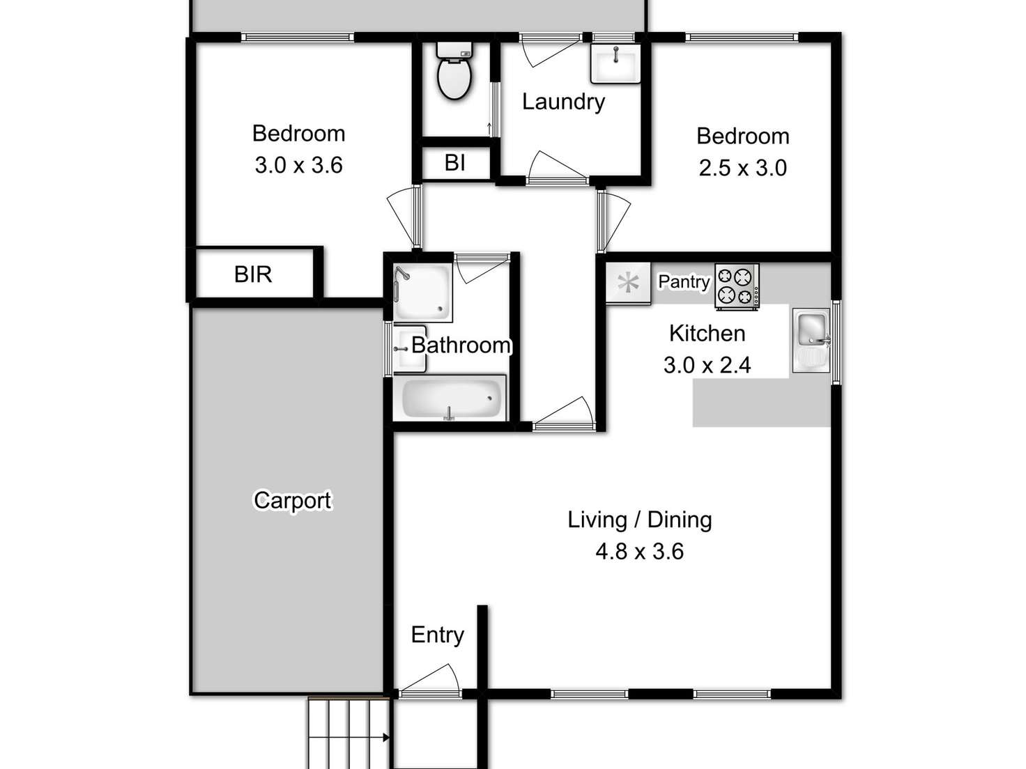 Floorplan of Homely unit listing, 2/34 Lanena Street, Bellerive TAS 7018