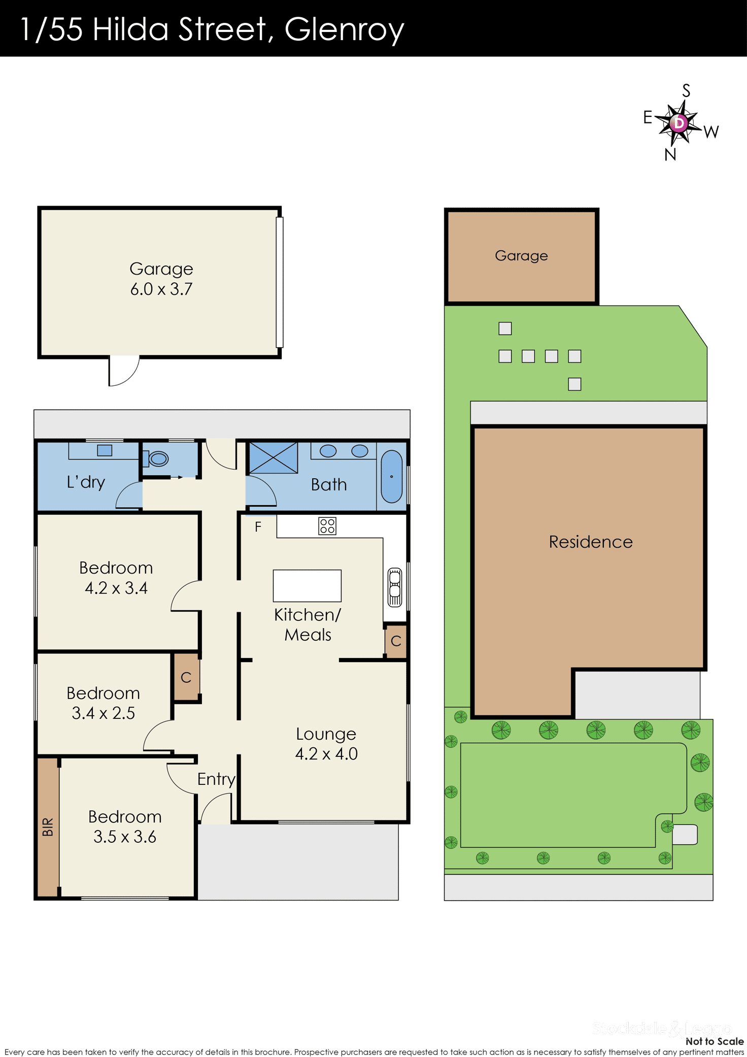 Floorplan of Homely unit listing, 1/55 Hilda Street, Glenroy VIC 3046