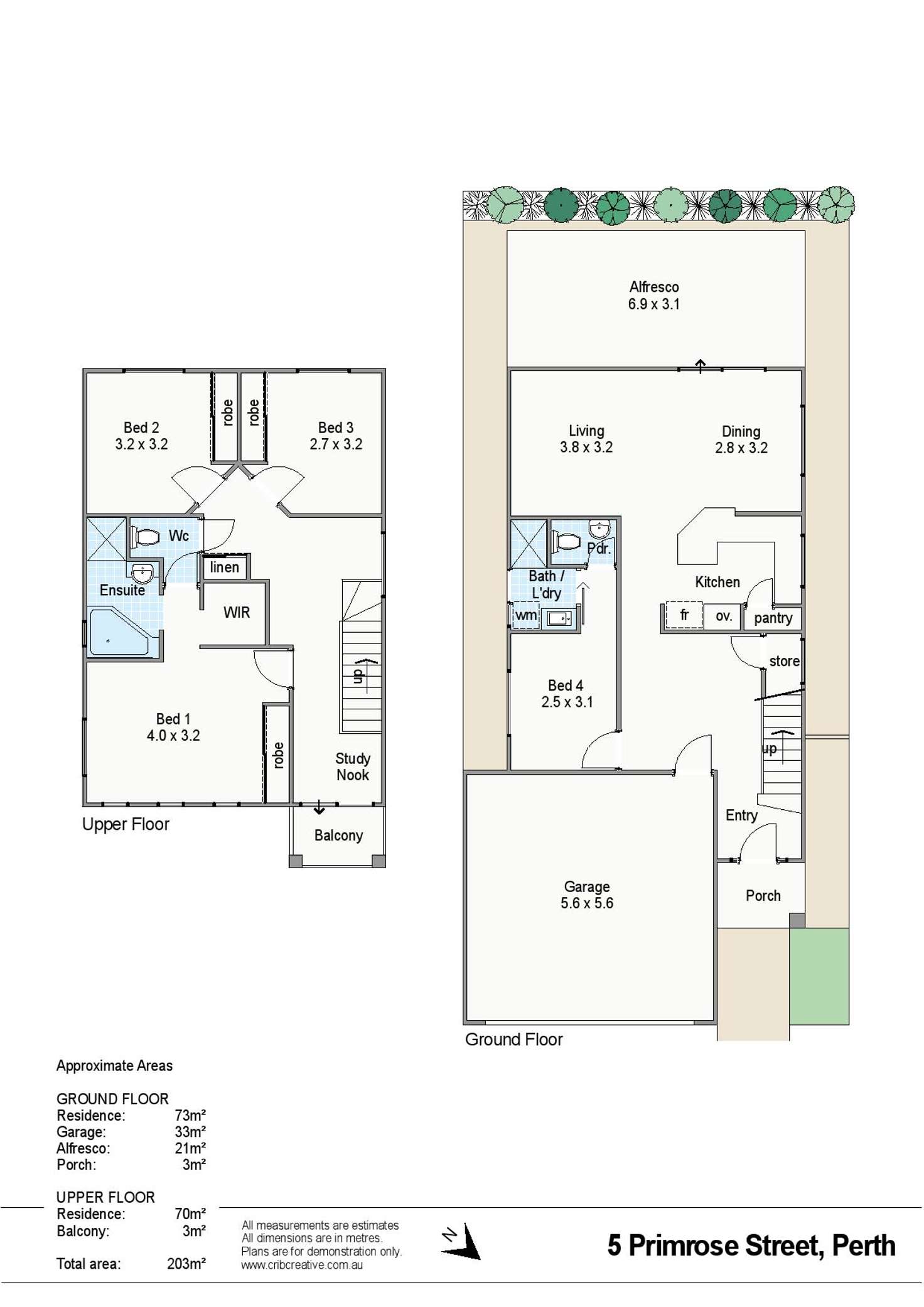 Floorplan of Homely house listing, 5 Primrose Street, Perth WA 6000