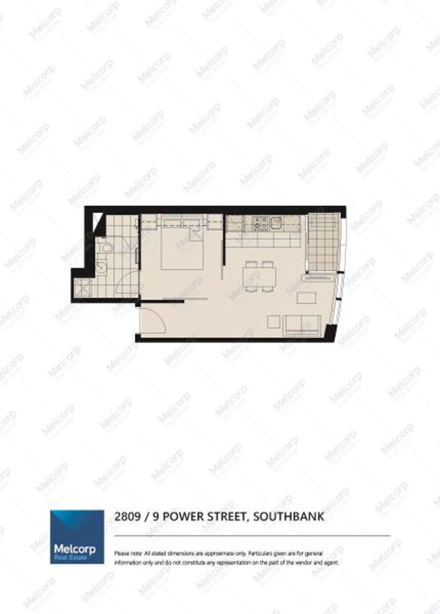 Floorplan of Homely apartment listing, 2809/9 Power Street, Southbank VIC 3006
