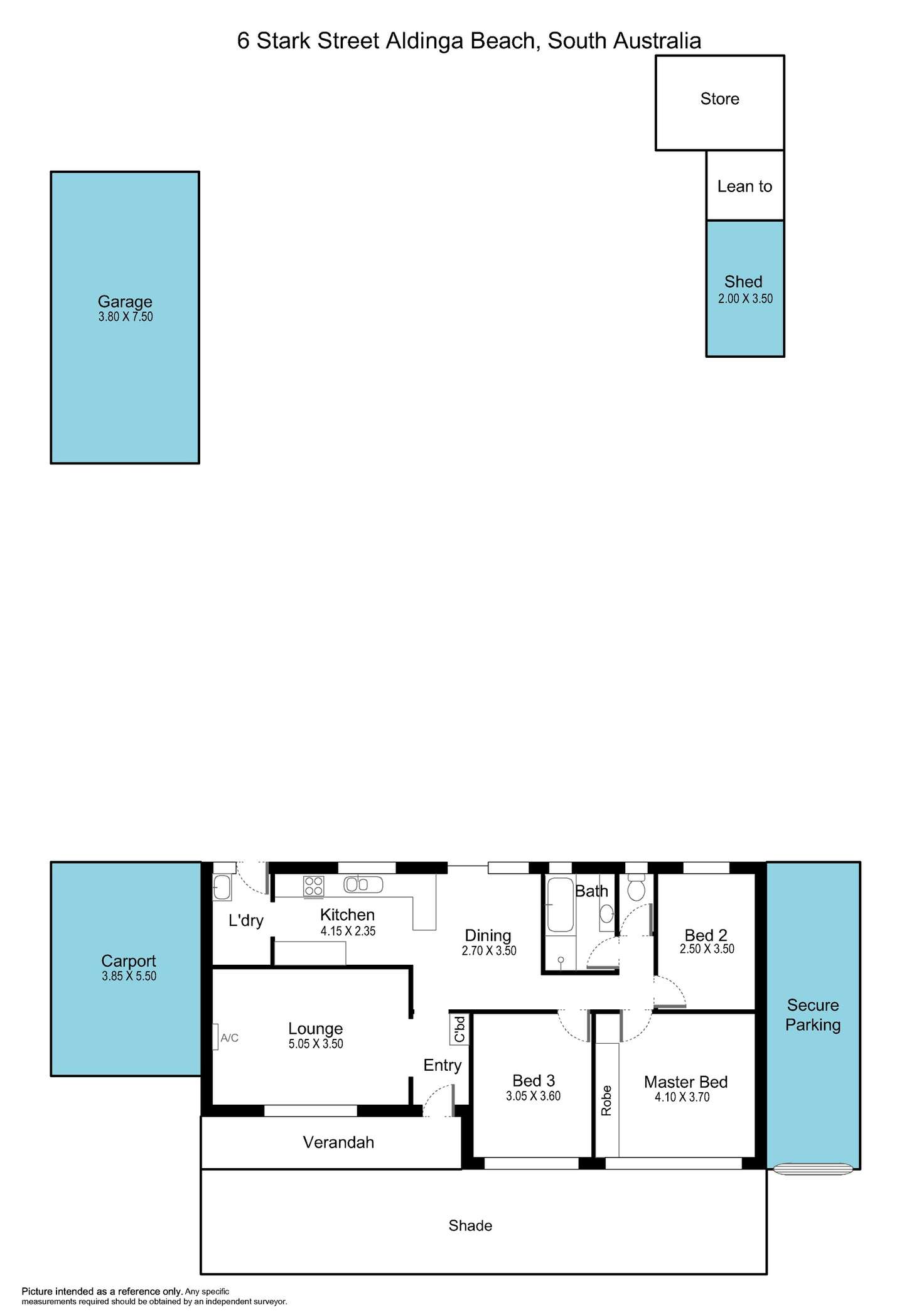 Floorplan of Homely house listing, 6 Stark Street, Aldinga Beach SA 5173