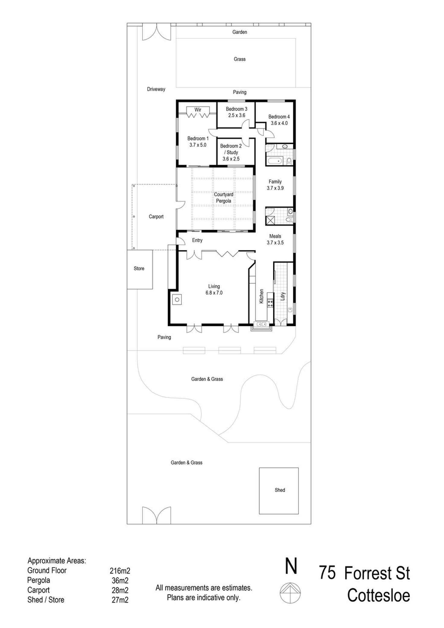 Floorplan of Homely house listing, 75 Forrest Street, Cottesloe WA 6011