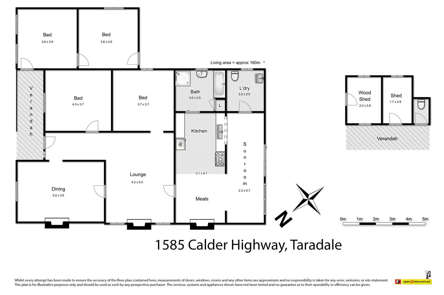 Floorplan of Homely house listing, 1585 Calder Highway, Taradale VIC 3447