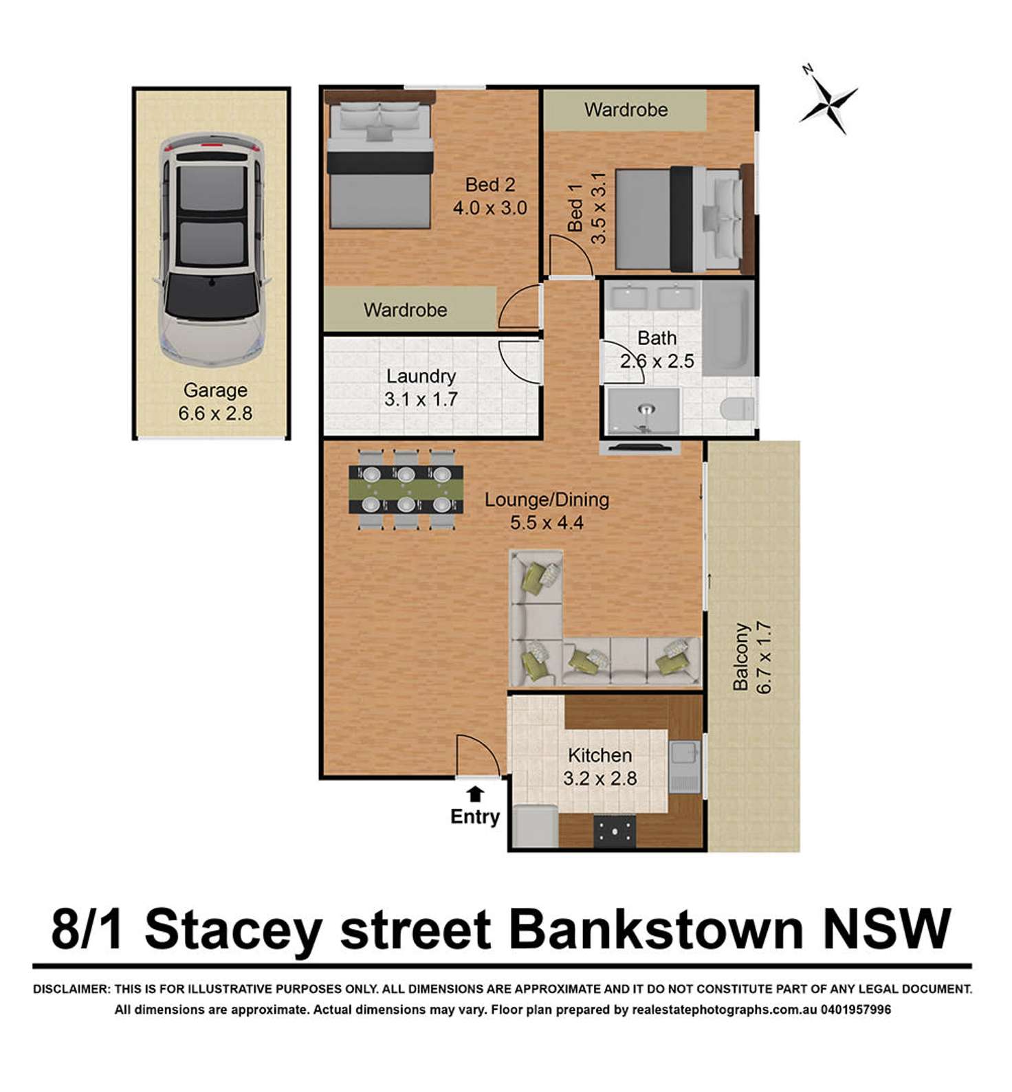 Floorplan of Homely unit listing, 8/1 Stacey Street, Bankstown NSW 2200