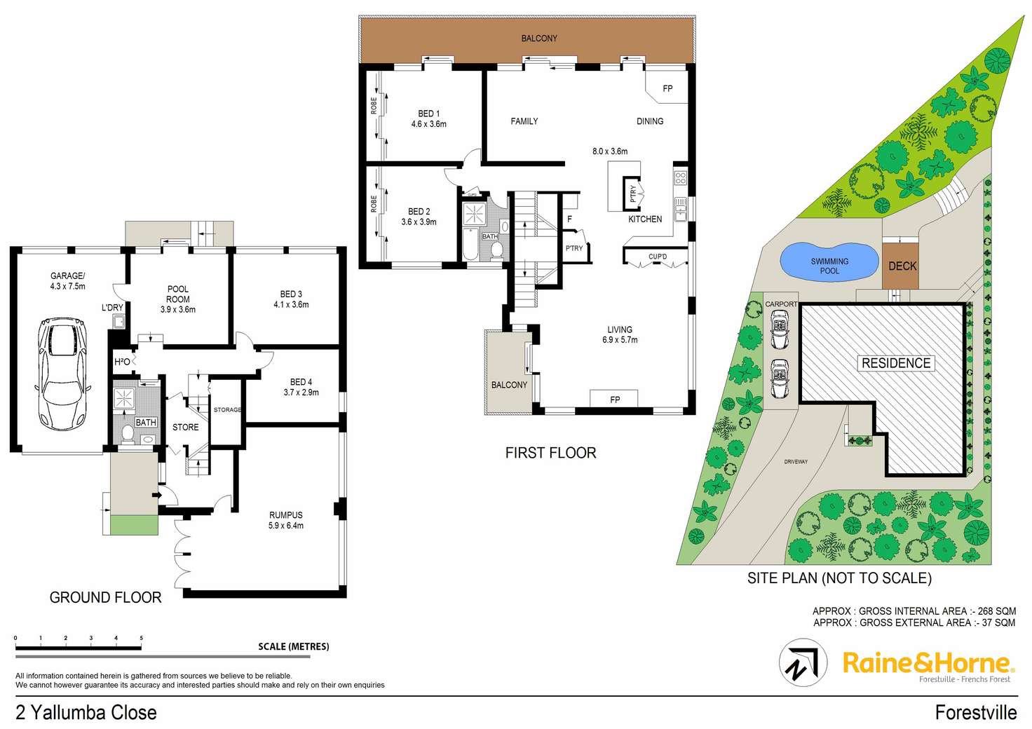Floorplan of Homely house listing, 2 Yallumba Close, Forestville NSW 2087