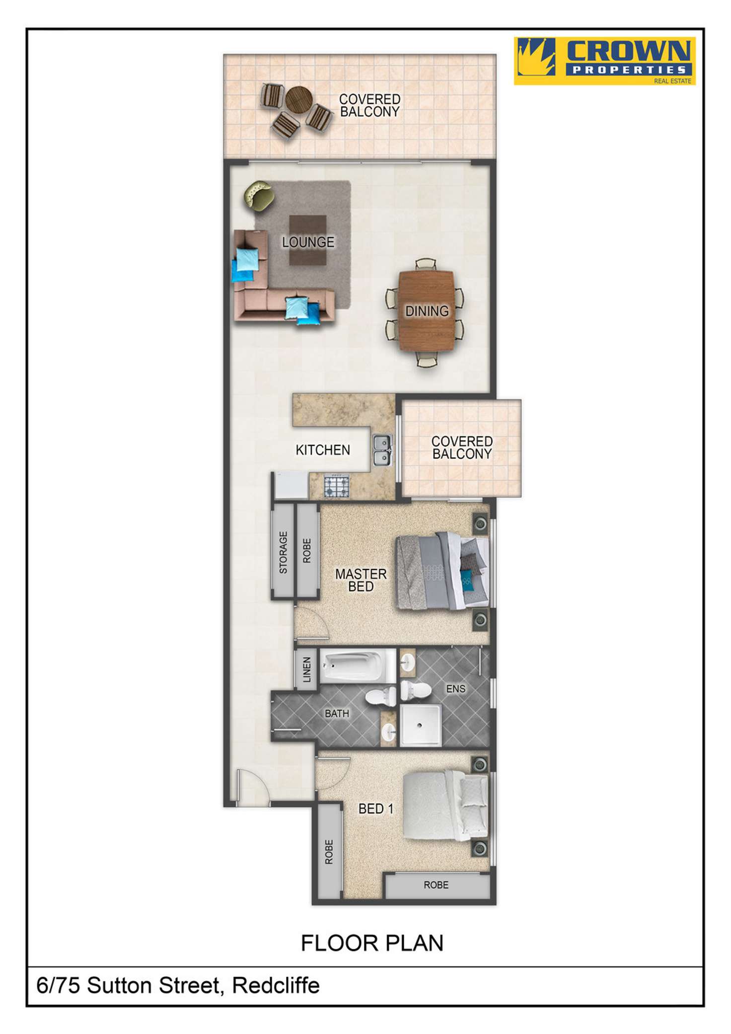 Floorplan of Homely apartment listing, 6/75 Sutton Street, Redcliffe QLD 4020