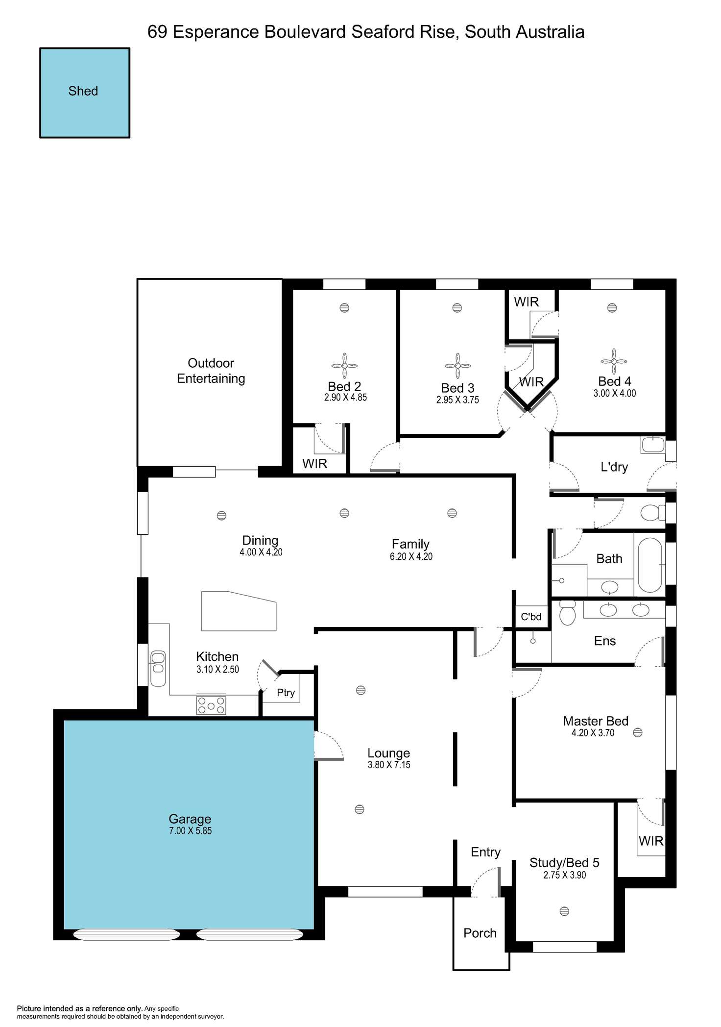 Floorplan of Homely house listing, 69 Esperance Blvd, Seaford Rise SA 5169