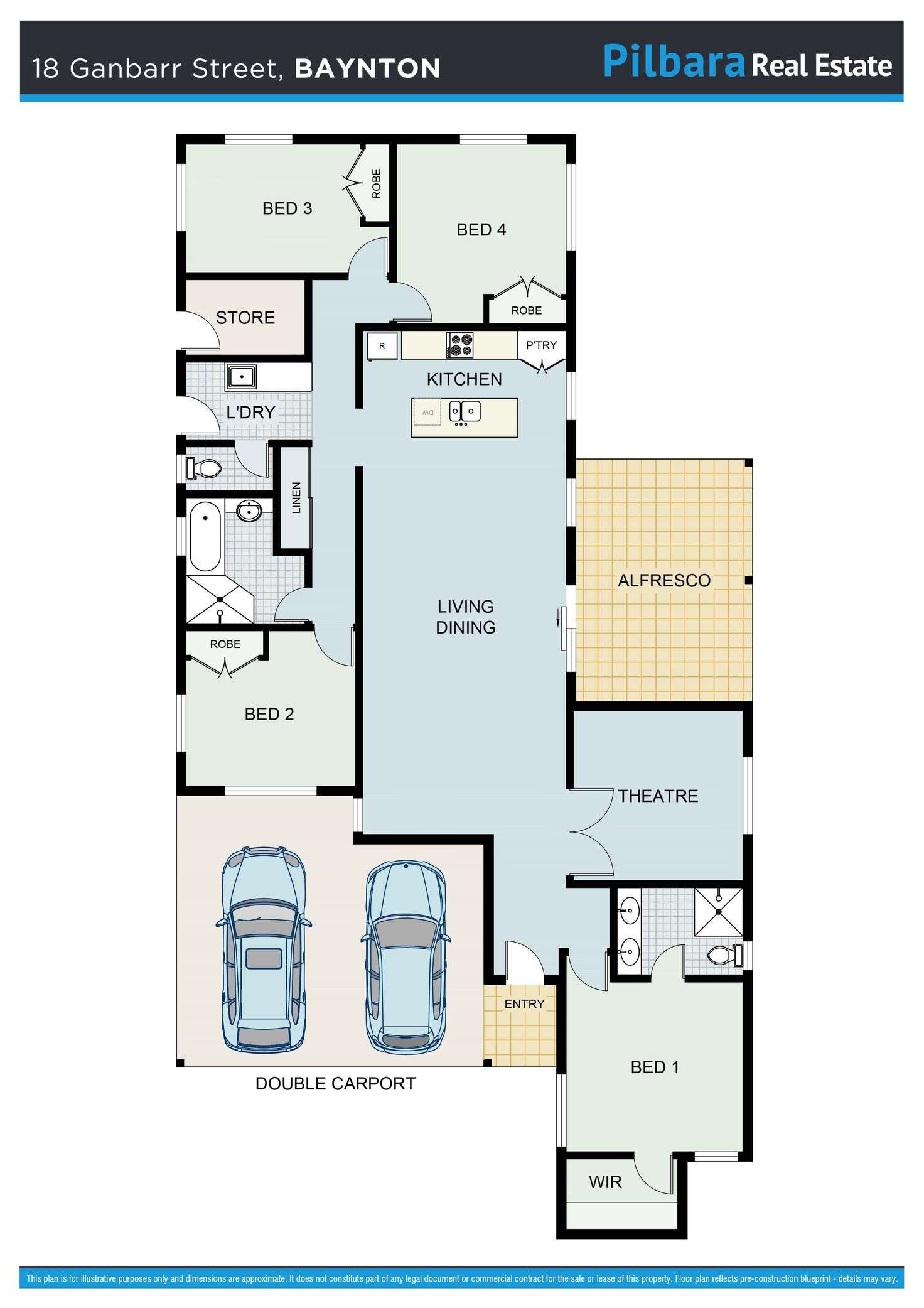 Floorplan of Homely house listing, 18 Ganbarr Street, Baynton WA 6714