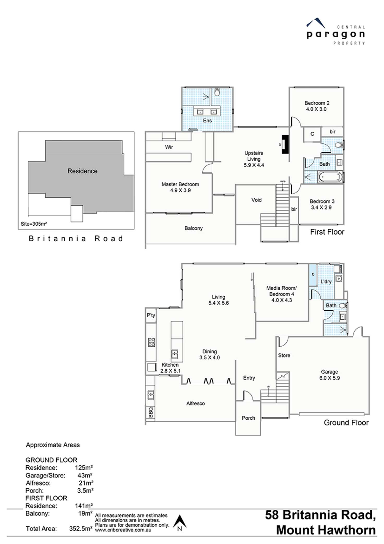 Floorplan of Homely house listing, 58 Britannia Road, Mount Hawthorn WA 6016