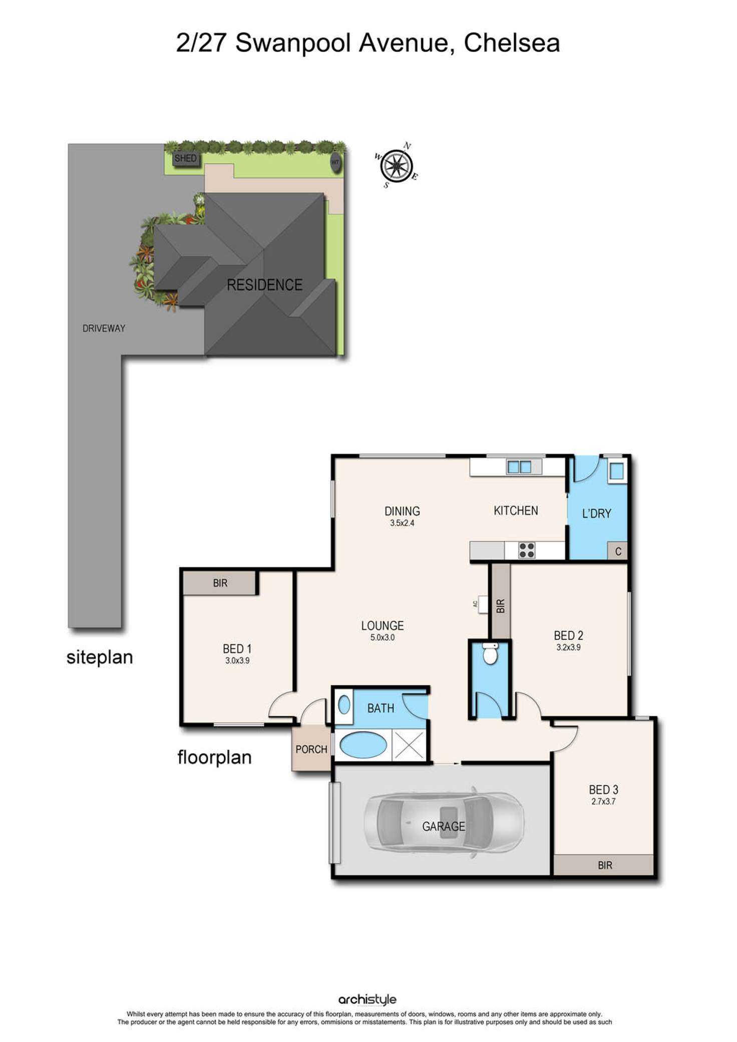 Floorplan of Homely unit listing, 2/27 Swanpool Avenue, Chelsea VIC 3196