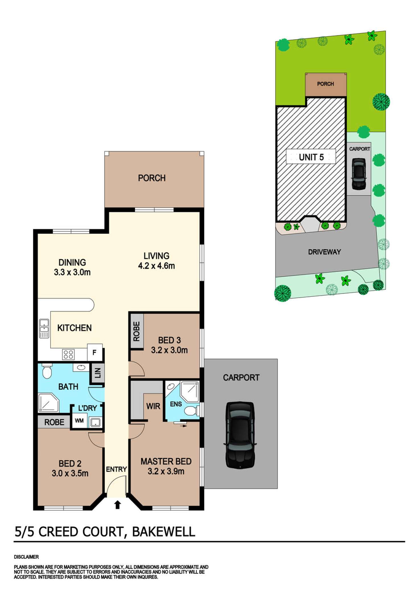 Floorplan of Homely unit listing, 5/5 Creed Court, Bakewell NT 832