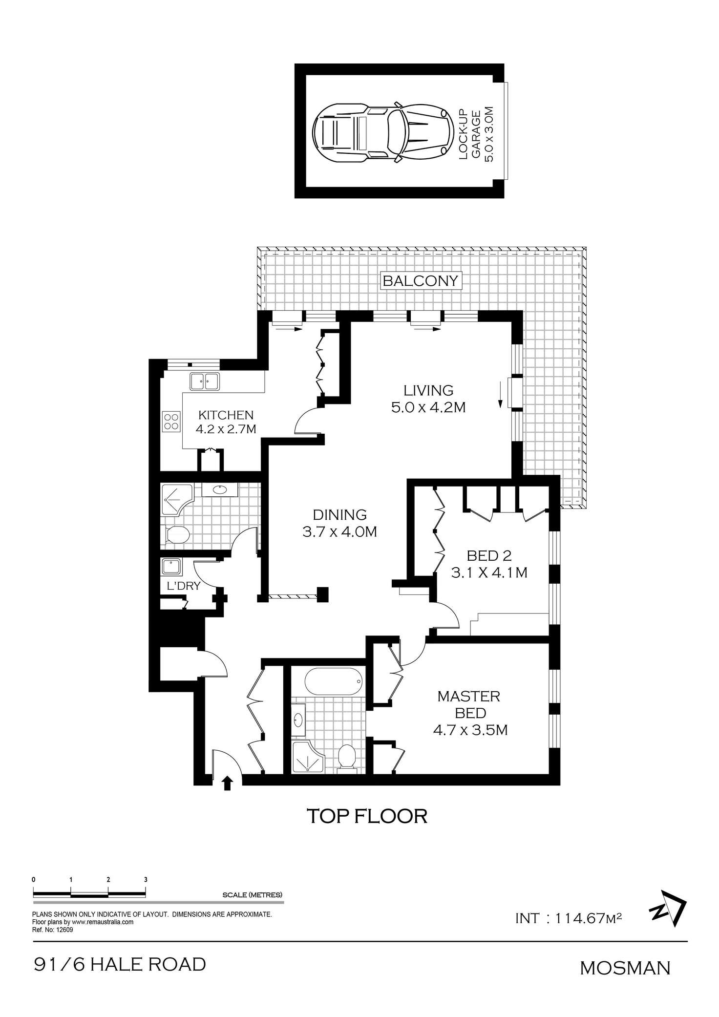 Floorplan of Homely apartment listing, 91/6 Hale Road, Mosman NSW 2088