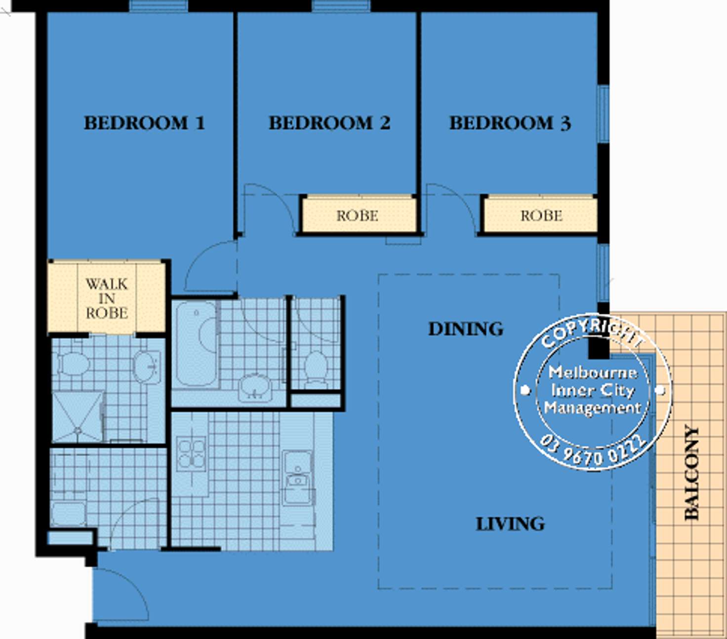 Floorplan of Homely apartment listing, REF 061812/88 Park Street, South Melbourne VIC 3205