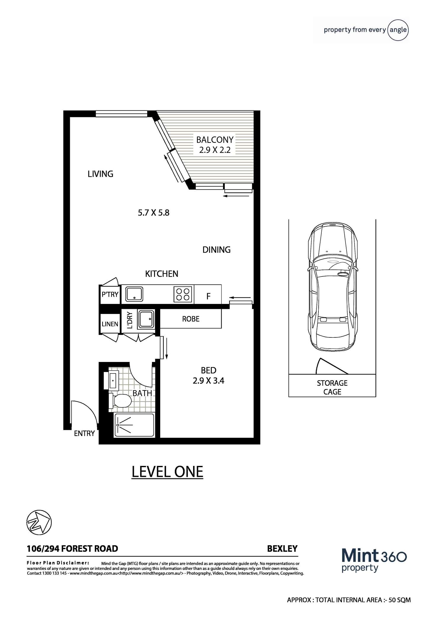 Floorplan of Homely apartment listing, 106/294 Forest Road, Bexley NSW 2207