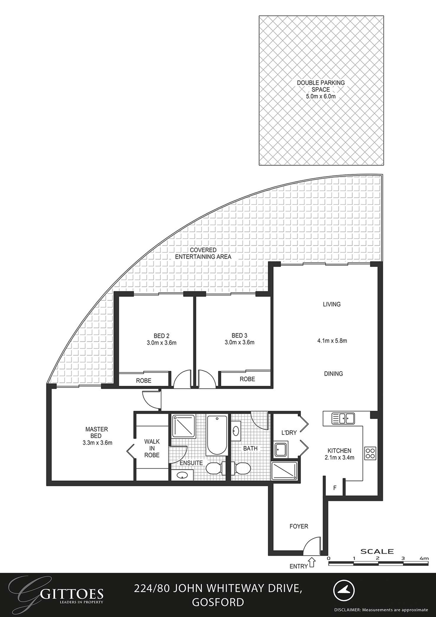 Floorplan of Homely unit listing, 224/80 John Whiteway Drive, Gosford NSW 2250