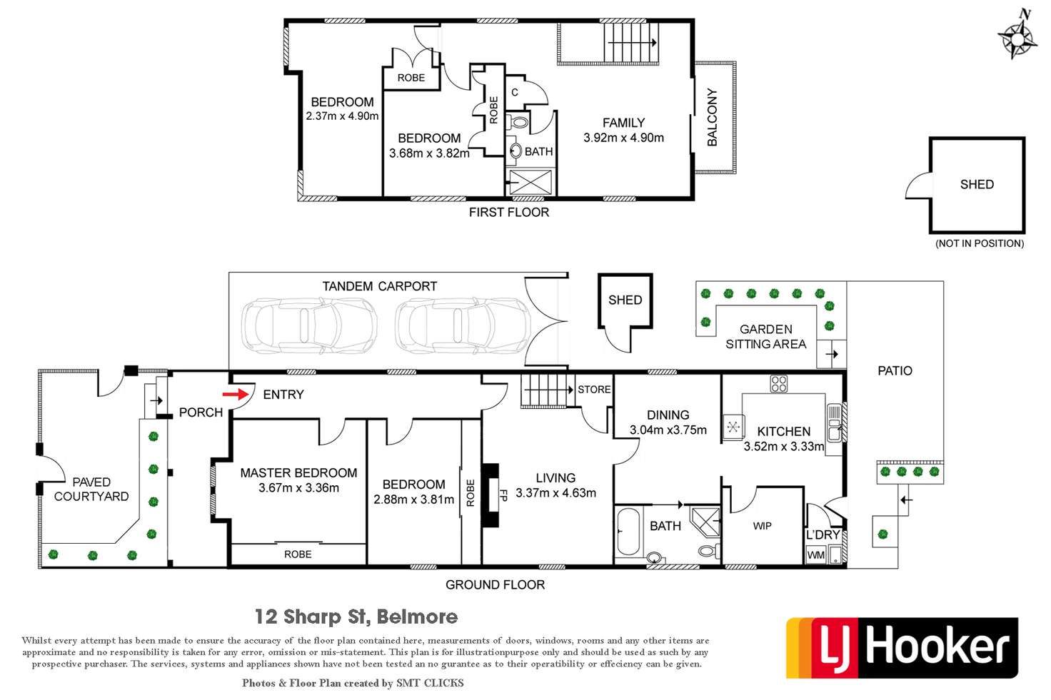 Floorplan of Homely house listing, 12 Sharp Street, Belmore NSW 2192