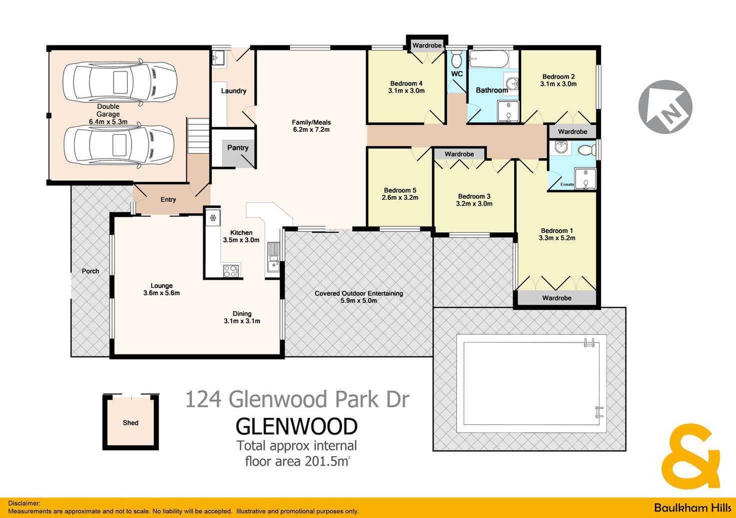 Floorplan of Homely house listing, 124 GLENWOOD PARK DRIVE, Glenwood NSW 2768