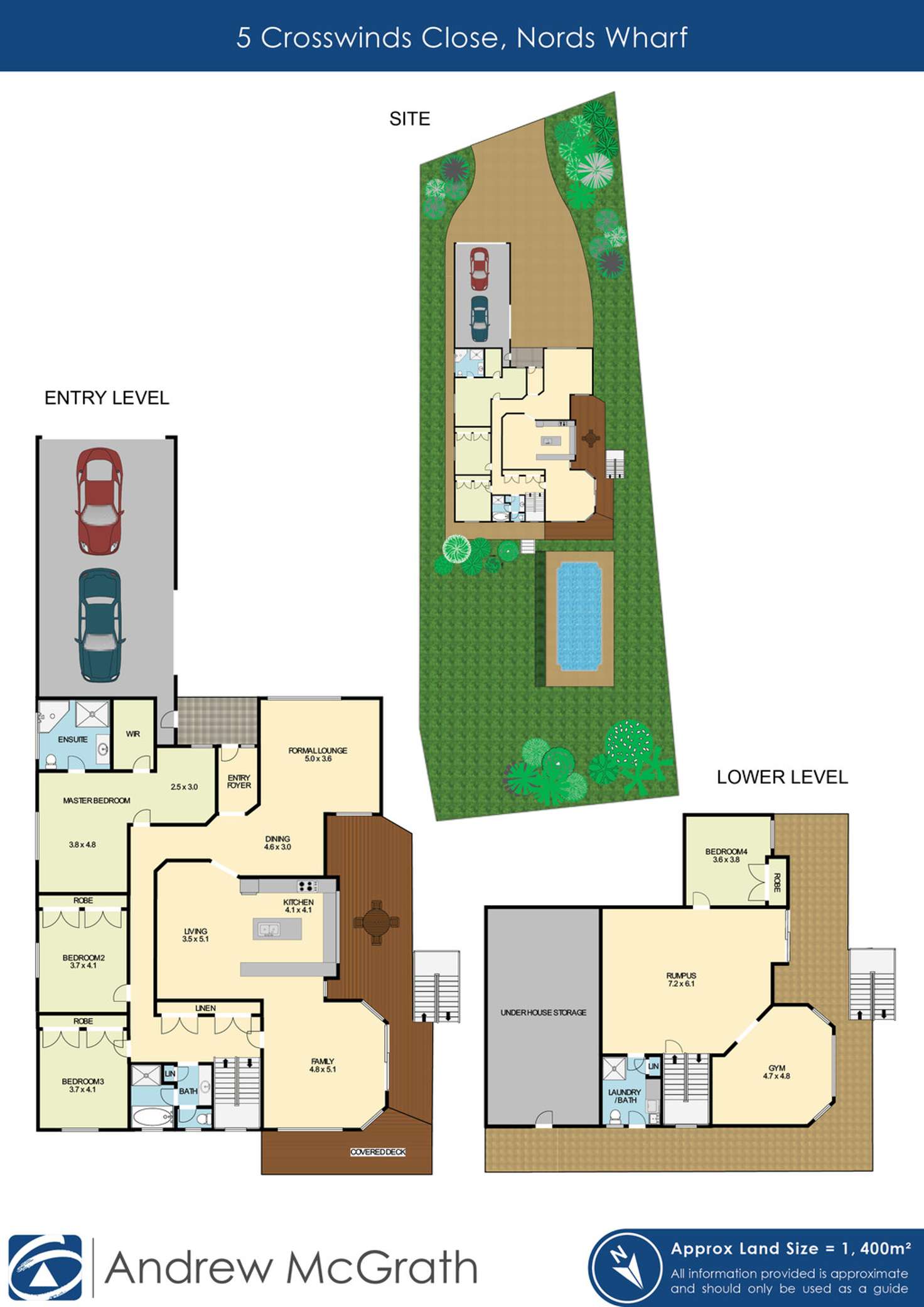 Floorplan of Homely house listing, 5 Crosswinds Close, Nords Wharf NSW 2281