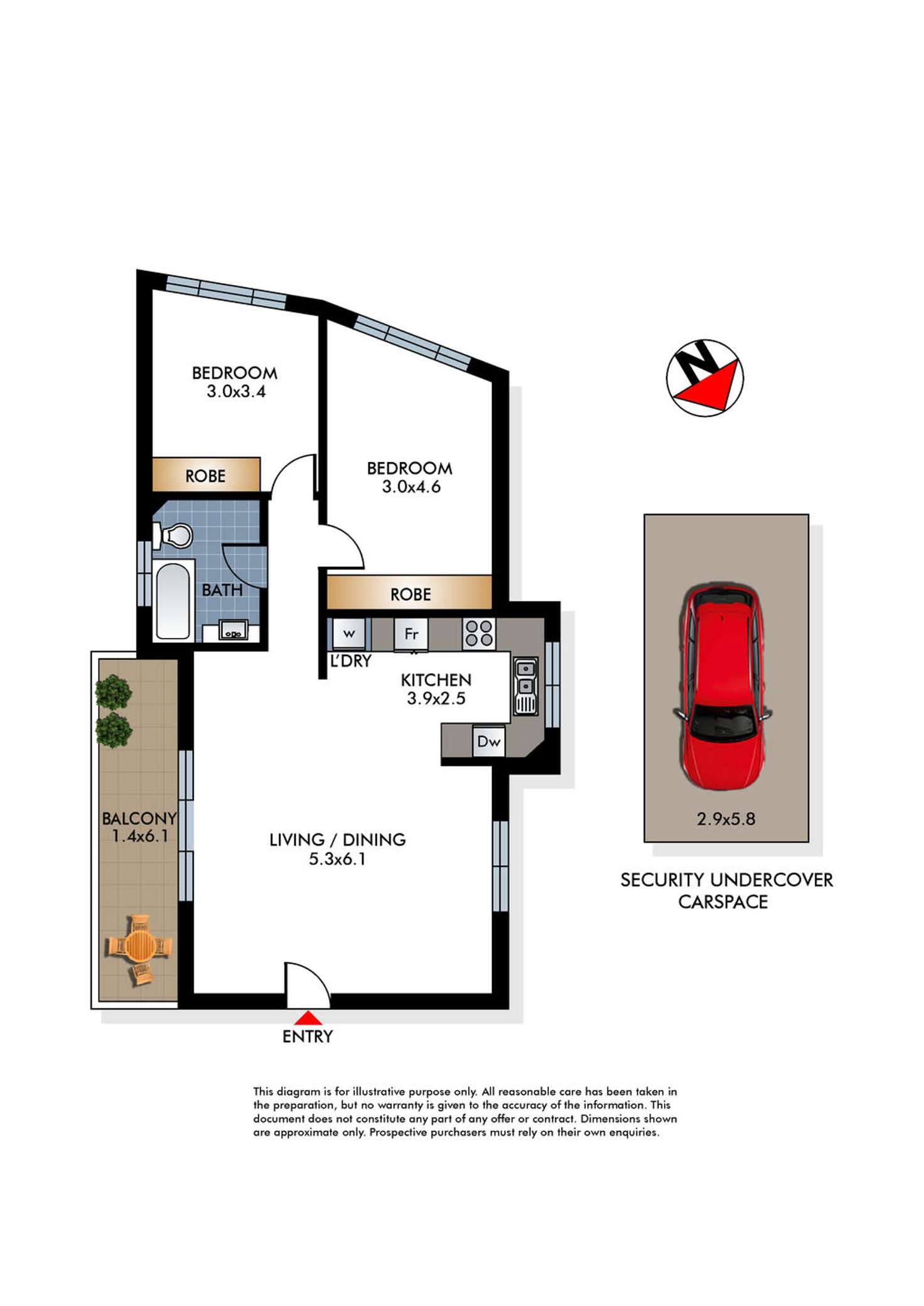 Floorplan of Homely apartment listing, 5/43 Sir Thomas Mitchell Road, Bondi Beach NSW 2026