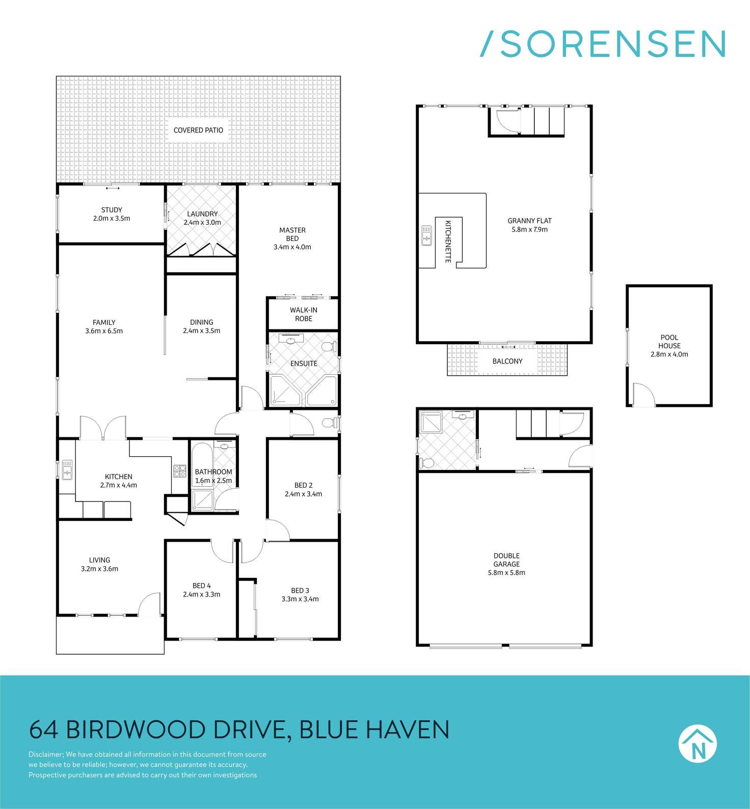 Floorplan of Homely house listing, 64 Birdwood Drive, Blue Haven NSW 2262