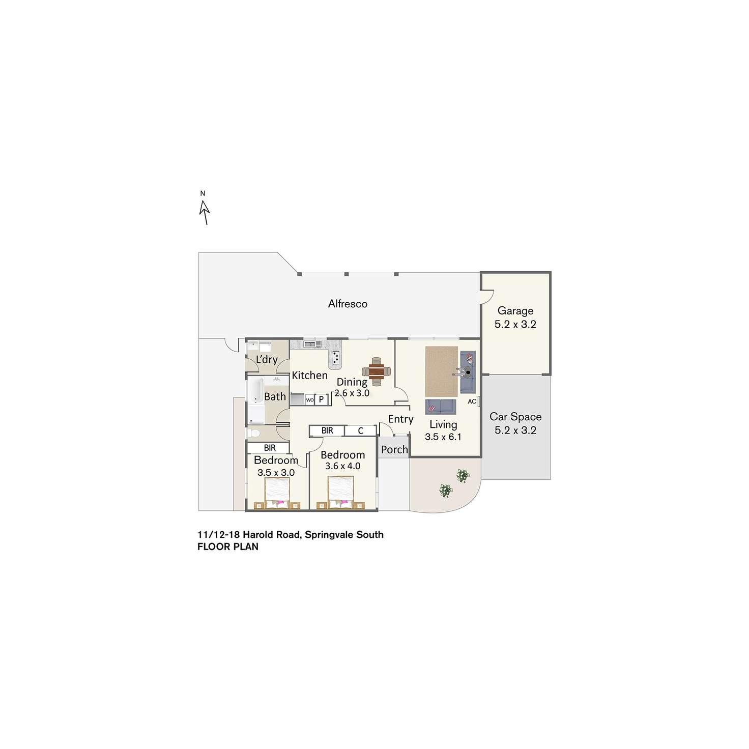 Floorplan of Homely unit listing, 11/12-18 Harold Road, Springvale South VIC 3172
