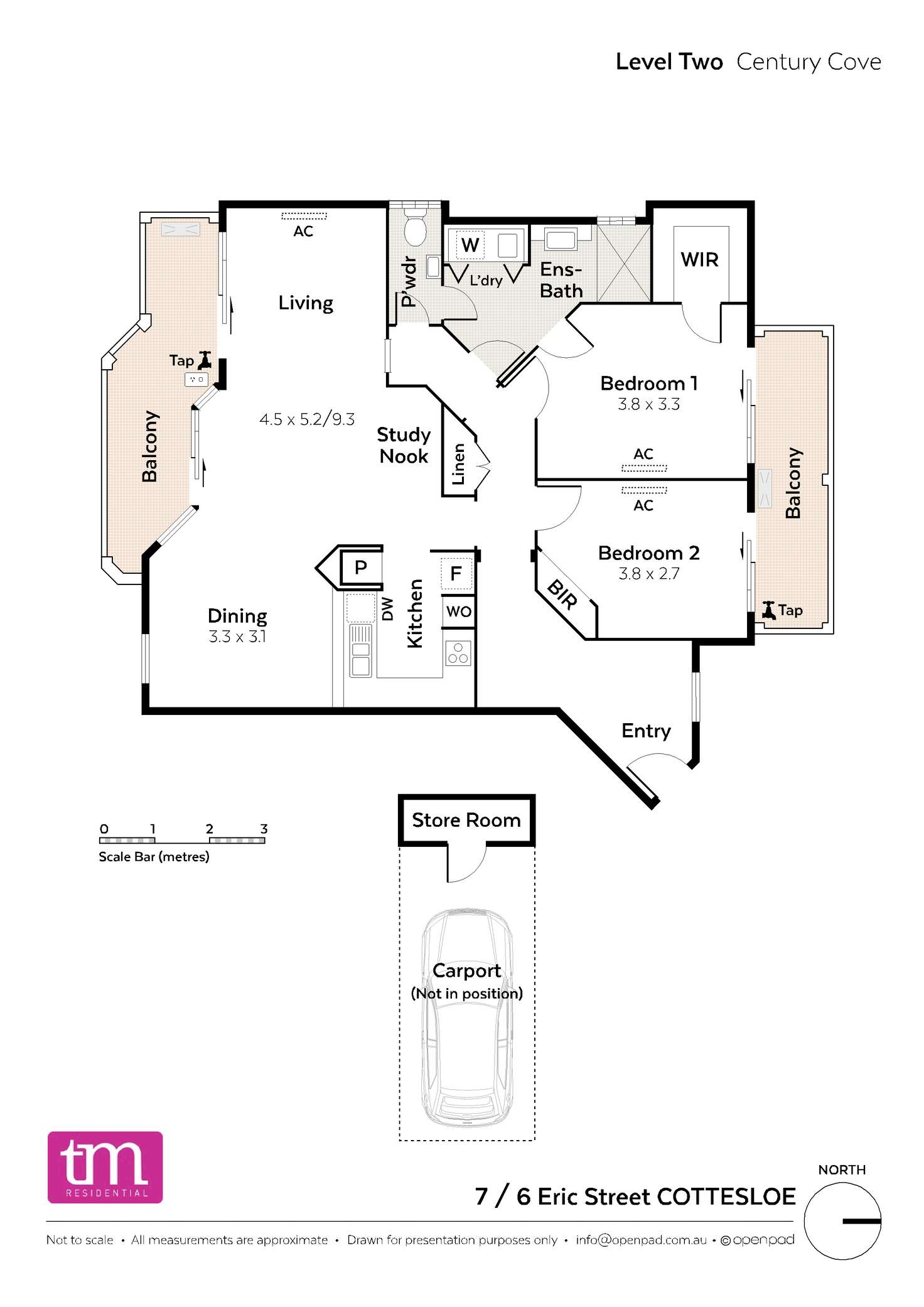 Floorplan of Homely apartment listing, 7/6 Eric Street, Cottesloe WA 6011