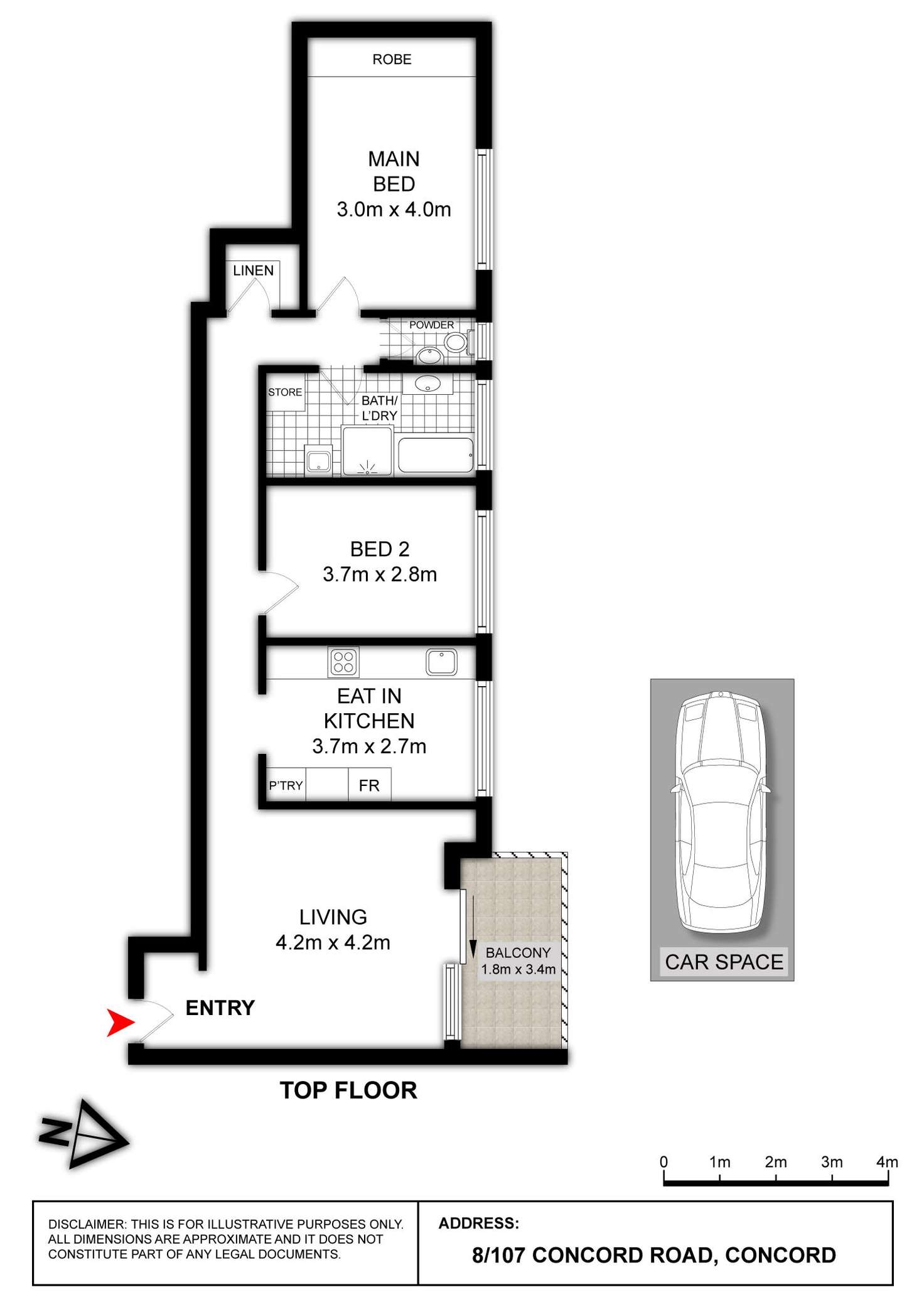 Floorplan of Homely apartment listing, 8/107 Concord Road, Concord NSW 2137