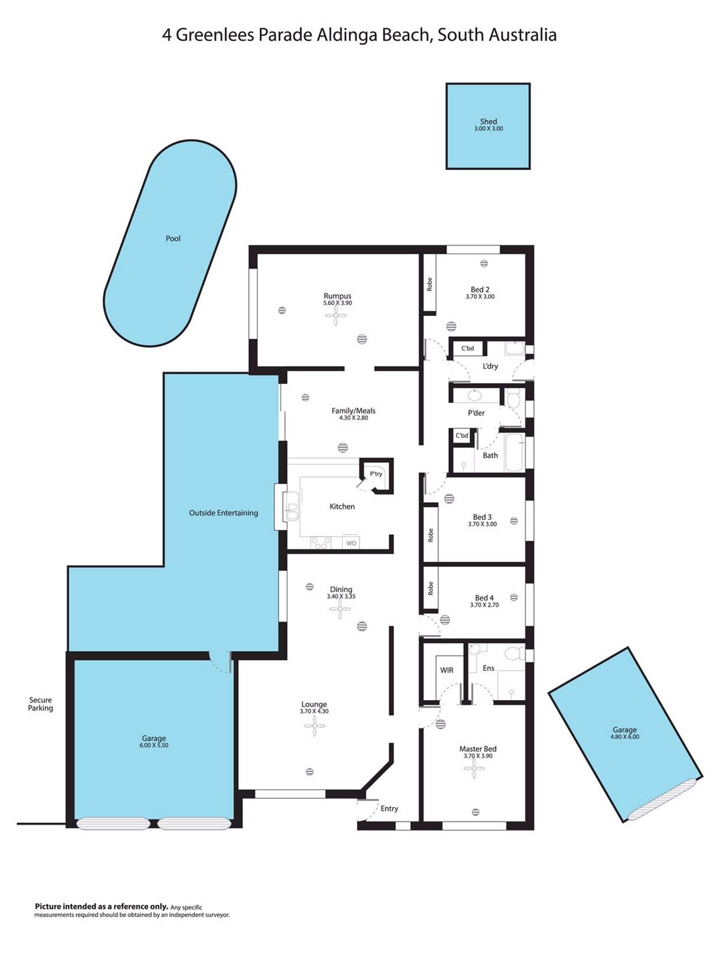 Floorplan of Homely house listing, 4 Greenlees Parade, Aldinga Beach SA 5173