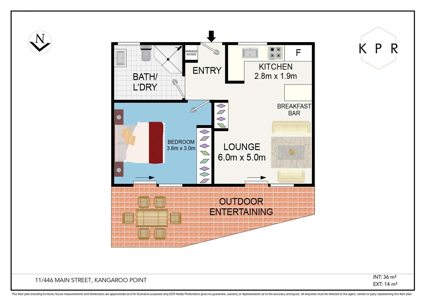 Floorplan of Homely apartment listing, 446 Main Street, Kangaroo Point QLD 4169