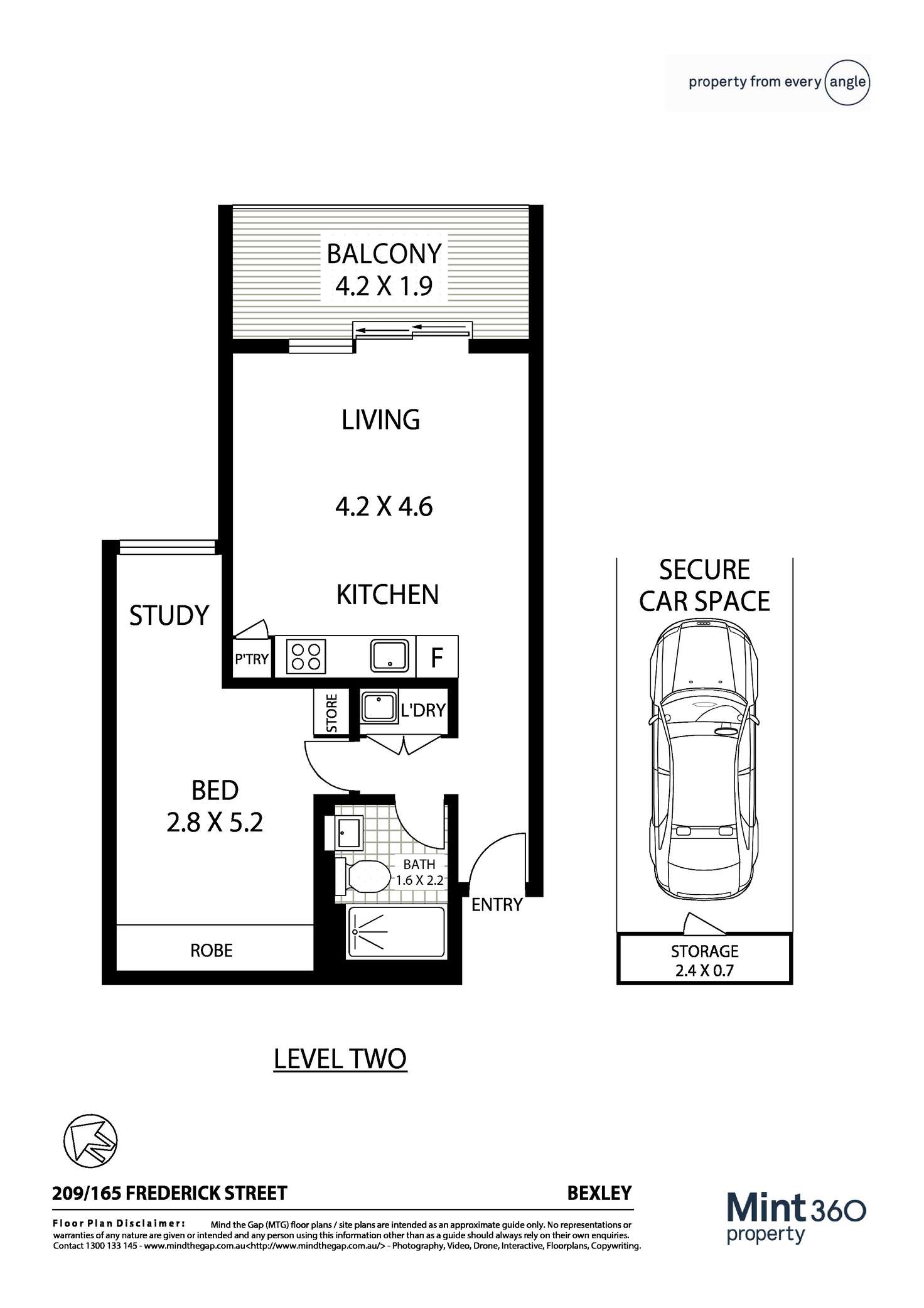 Floorplan of Homely apartment listing, 209/165 Frederick Street, Bexley NSW 2207