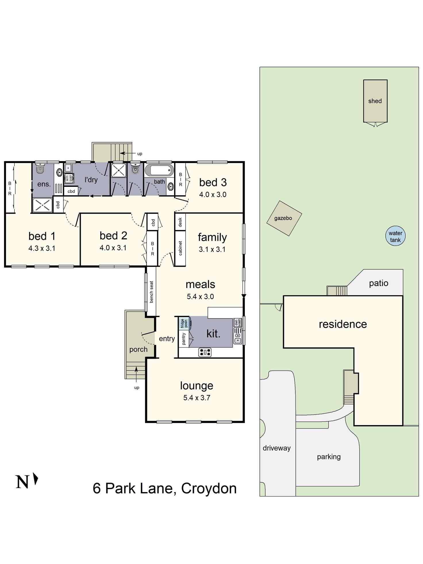 Floorplan of Homely house listing, 6 Park Lane, Croydon VIC 3136