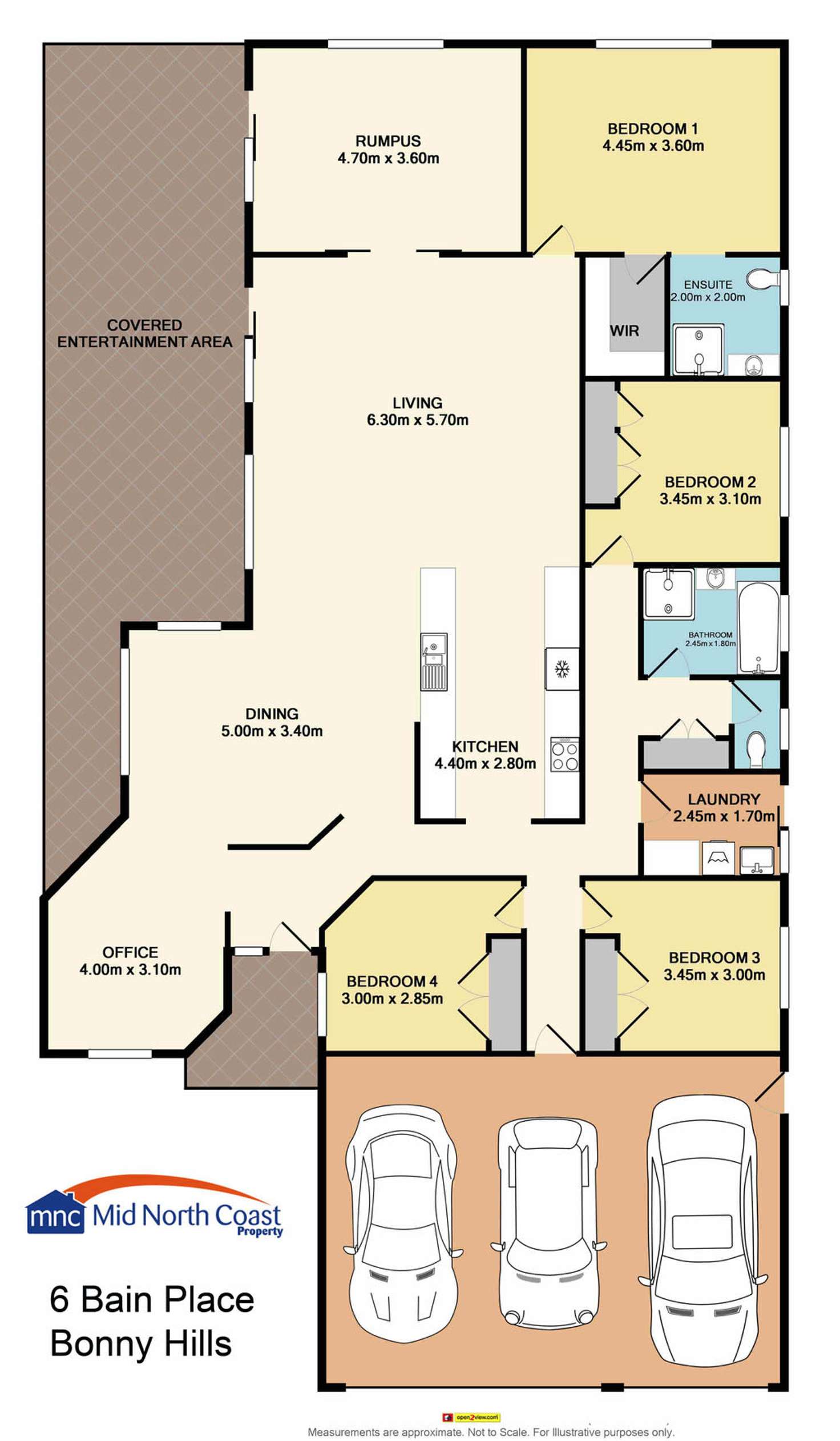 Floorplan of Homely house listing, 6 Bain Place, Bonny Hills NSW 2445