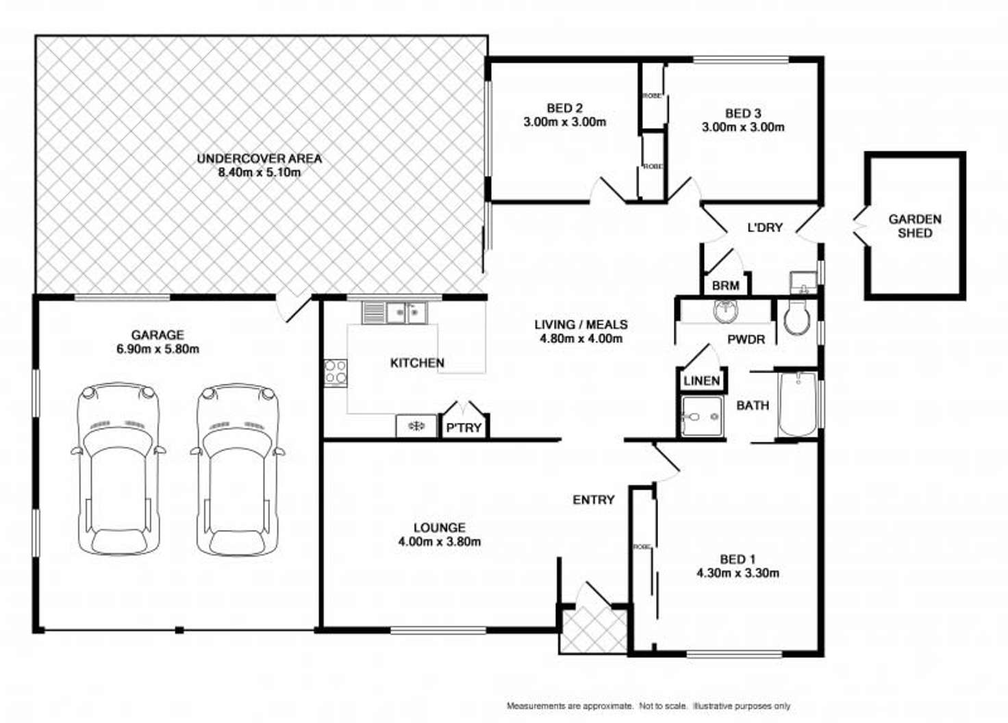 Floorplan of Homely house listing, 1 Lorage Street, Baranduda VIC 3691
