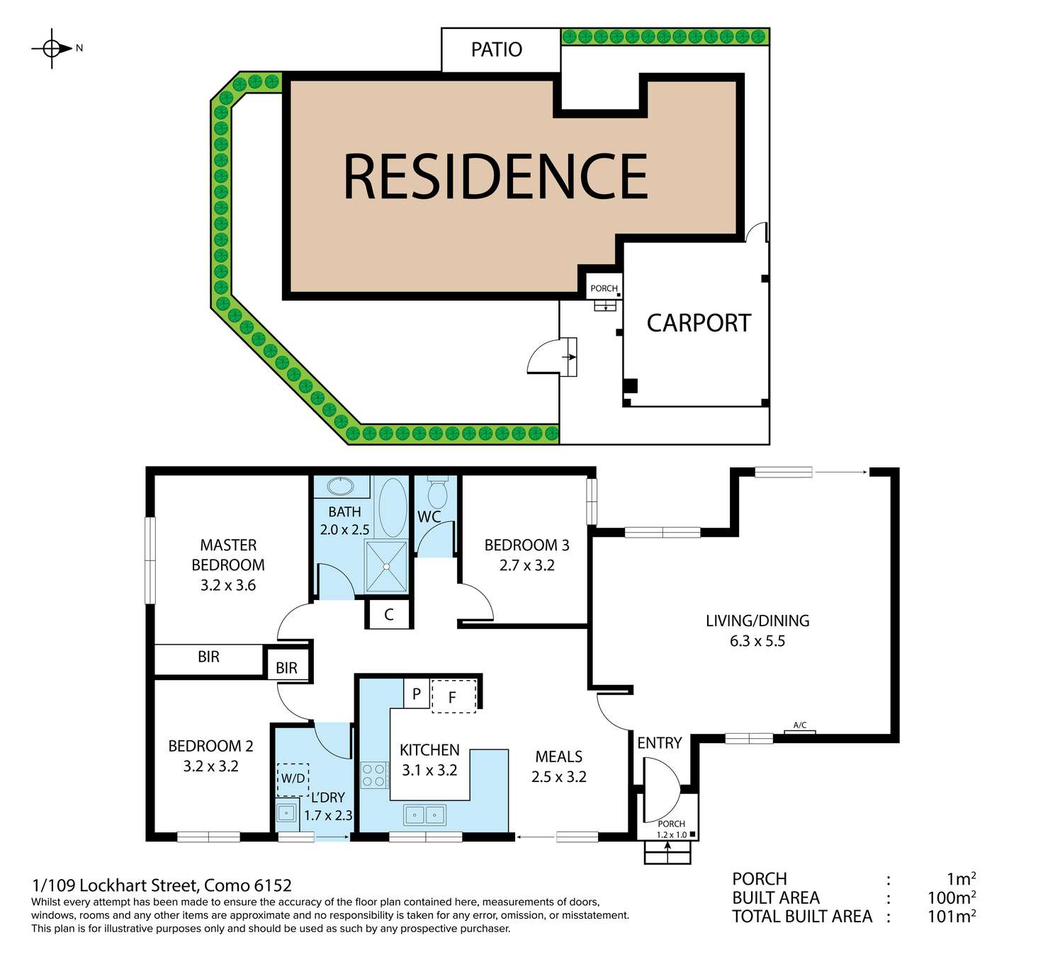 Floorplan of Homely house listing, 1/109 Lockhart Street, Como WA 6152