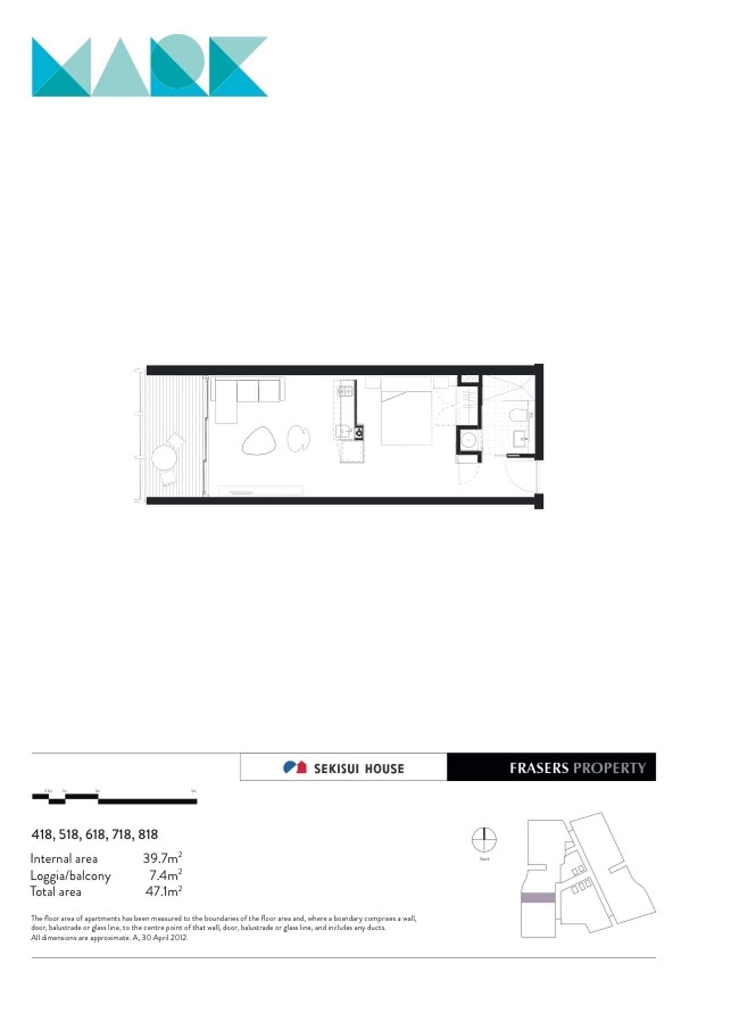 Floorplan of Homely apartment listing, 418/18 Park Lane, Chippendale NSW 2008