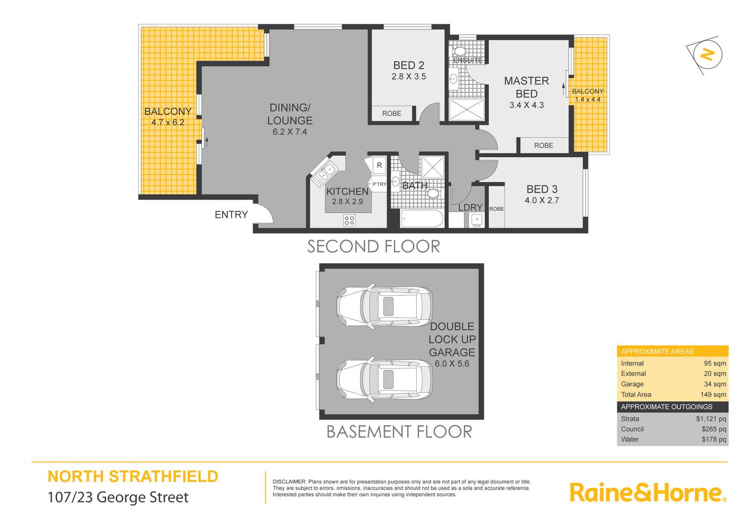 Floorplan of Homely apartment listing, 107/23 George Street, North Strathfield NSW 2137