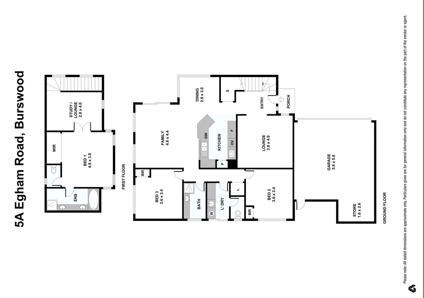 Floorplan of Homely house listing, 5A Egham Road, Burswood WA 6100