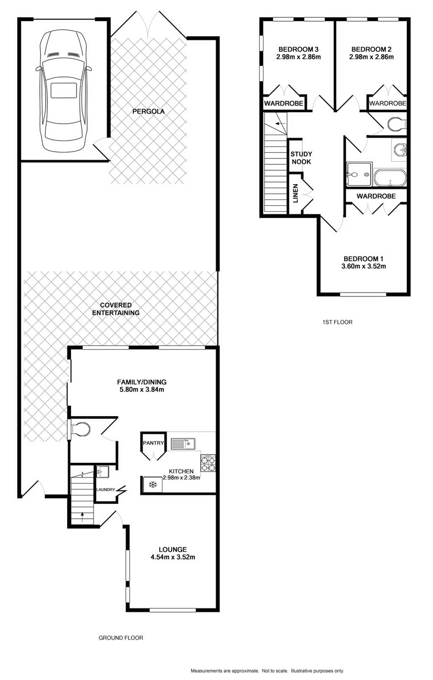 Floorplan of Homely semiDetached listing, 18 St Simon Close, Blair Athol NSW 2560