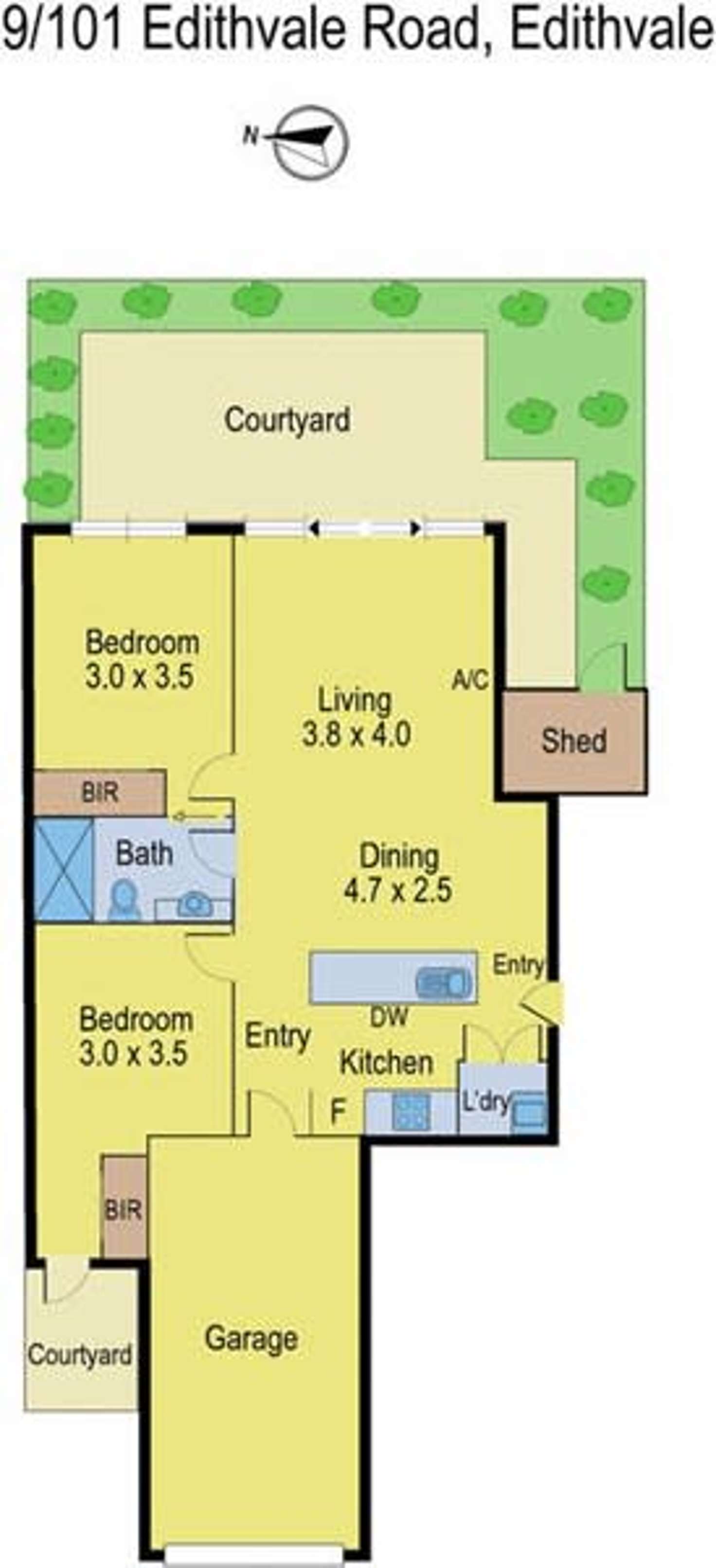 Floorplan of Homely apartment listing, 9/101 Edithvale Road, Edithvale VIC 3196