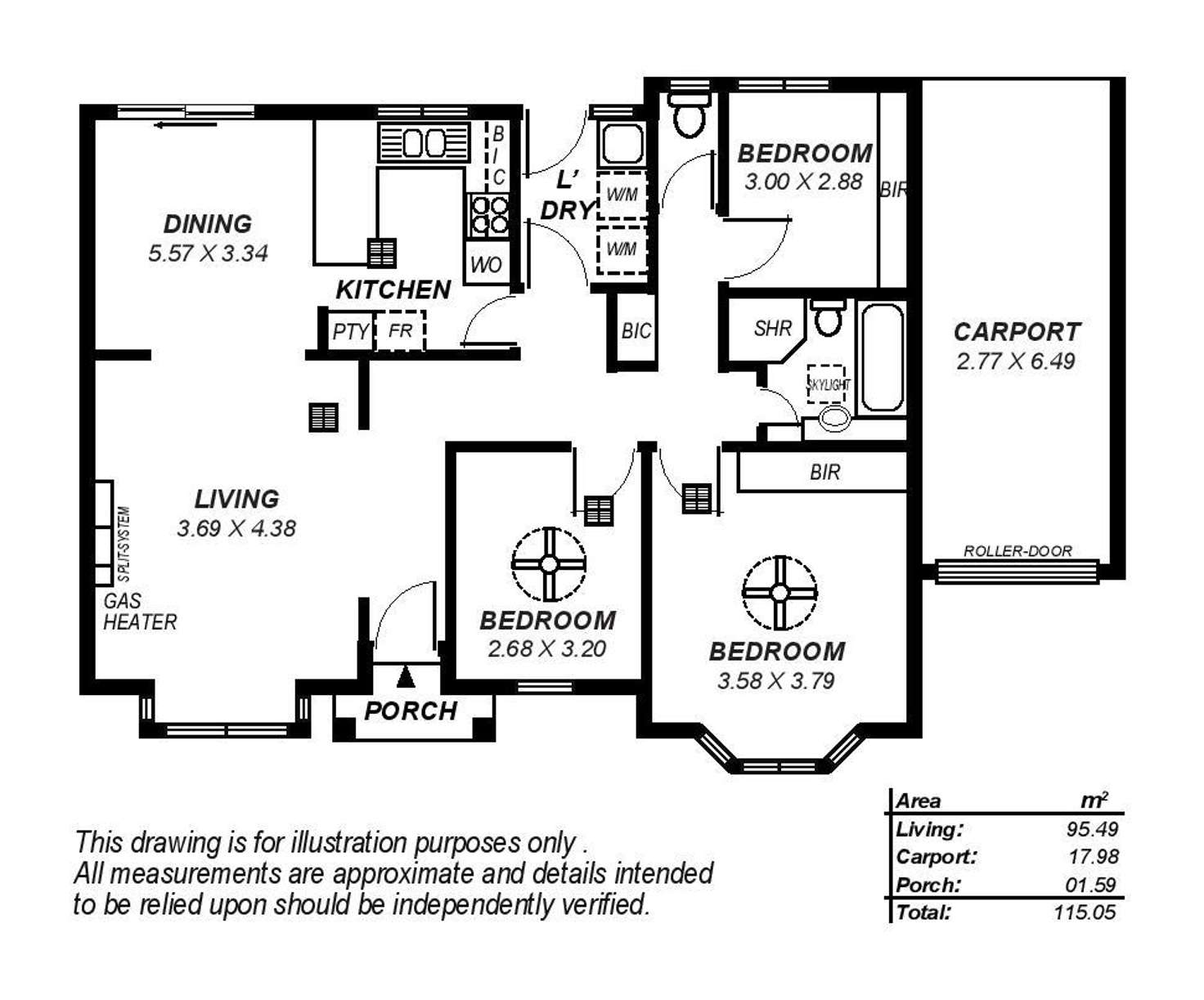 Floorplan of Homely house listing, 1/34 West Street, Ascot Park SA 5043