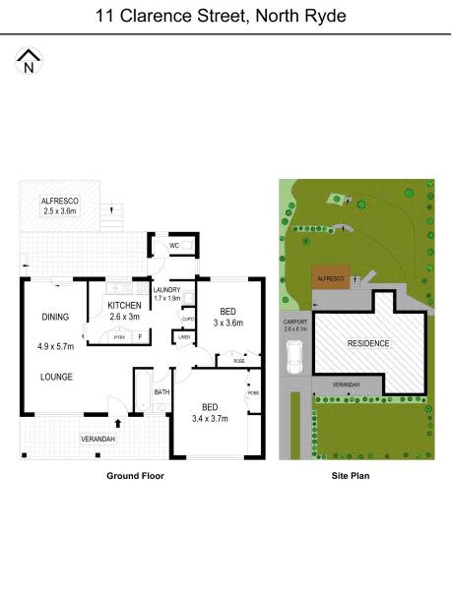 Floorplan of Homely house listing, 11 Clarence Street, North Ryde NSW 2113