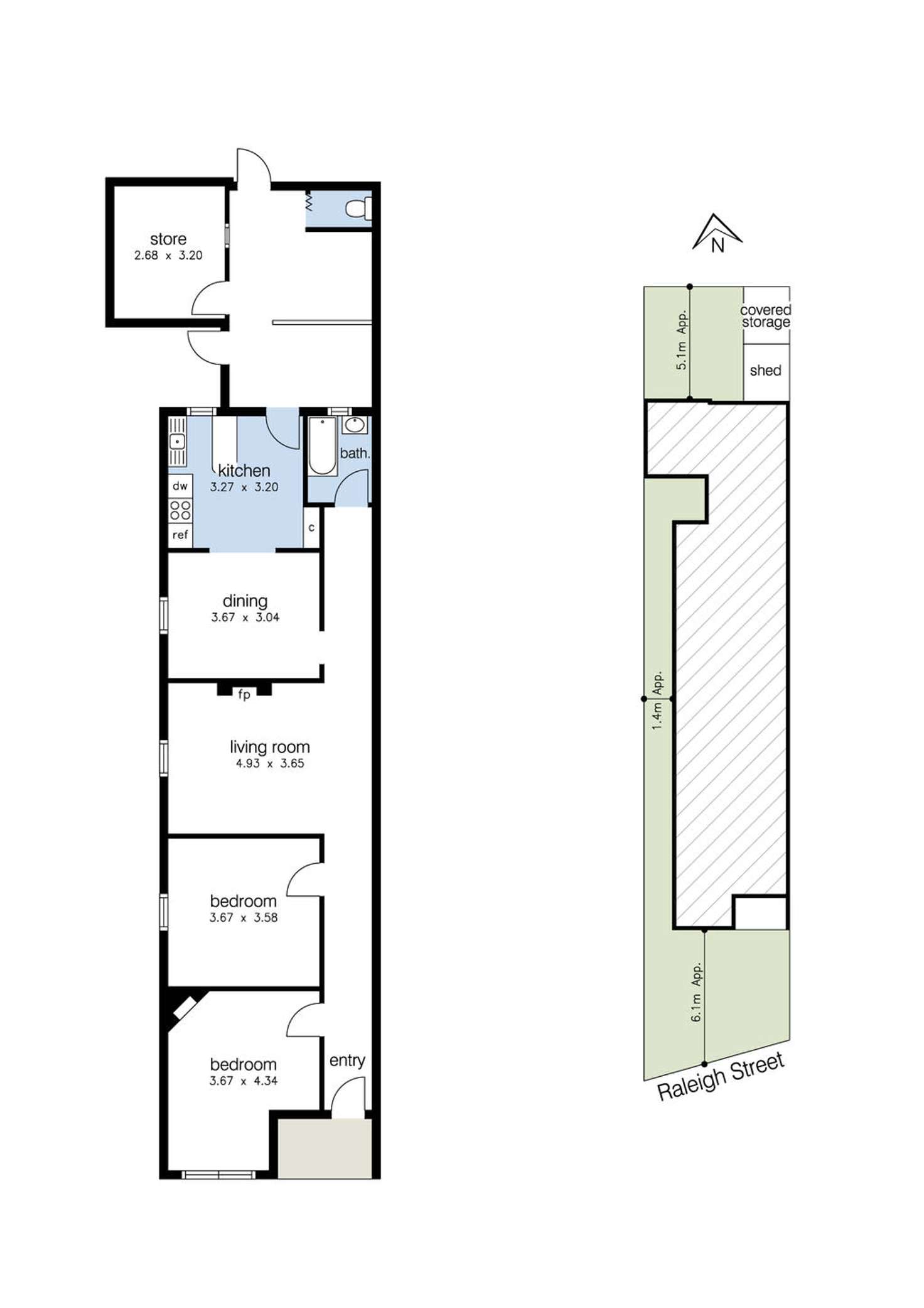 Floorplan of Homely house listing, 6 Raleigh Street, Footscray VIC 3011