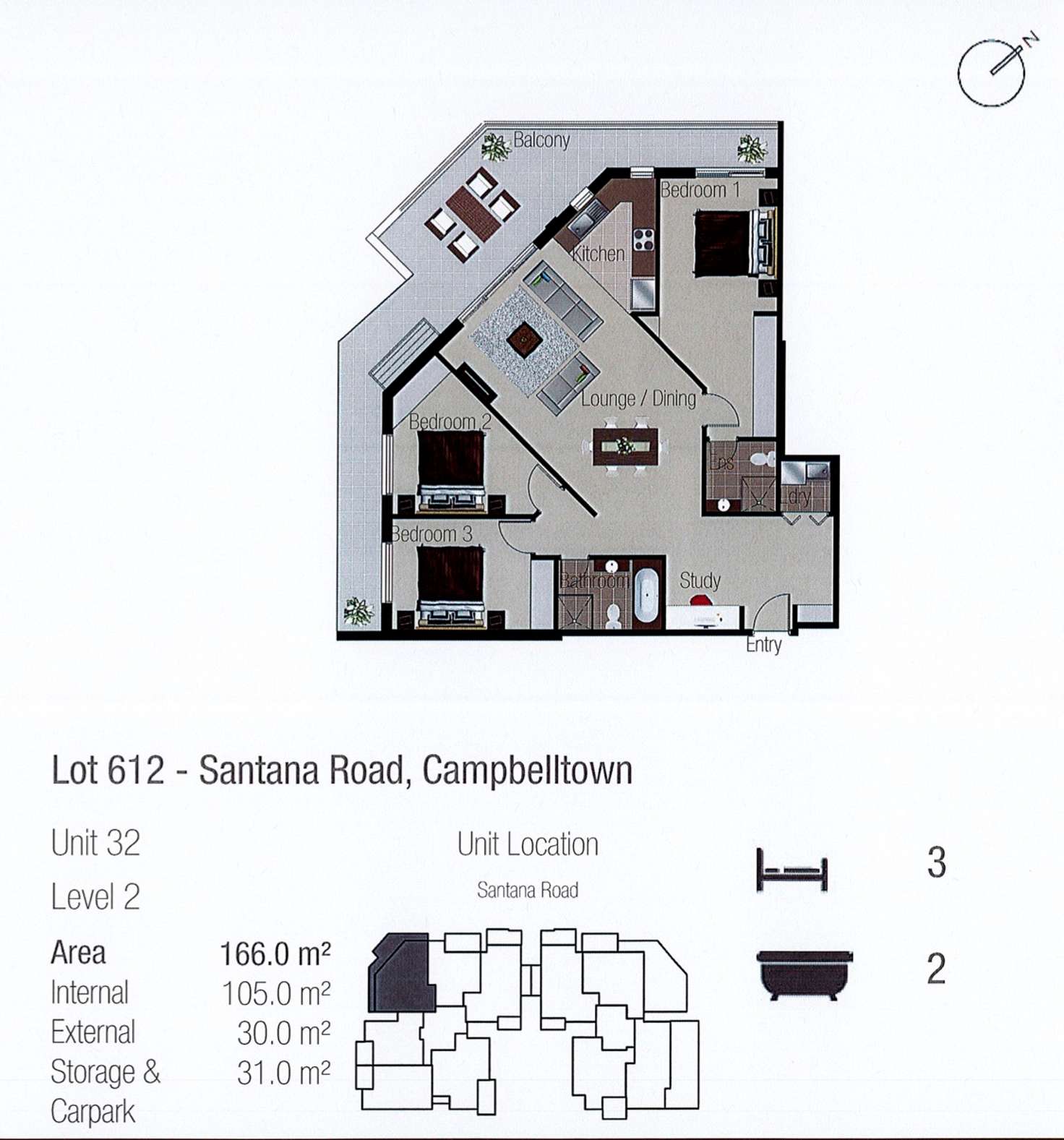 Floorplan of Homely apartment listing, 32/41 Santana Road, Campbelltown NSW 2560