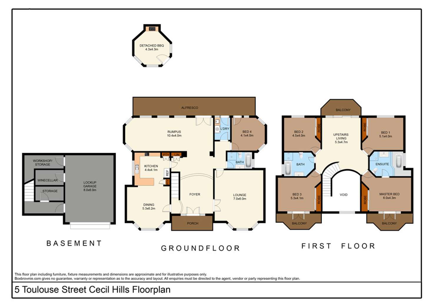Floorplan of Homely house listing, 5 Toulouse Street, Cecil Hills NSW 2171