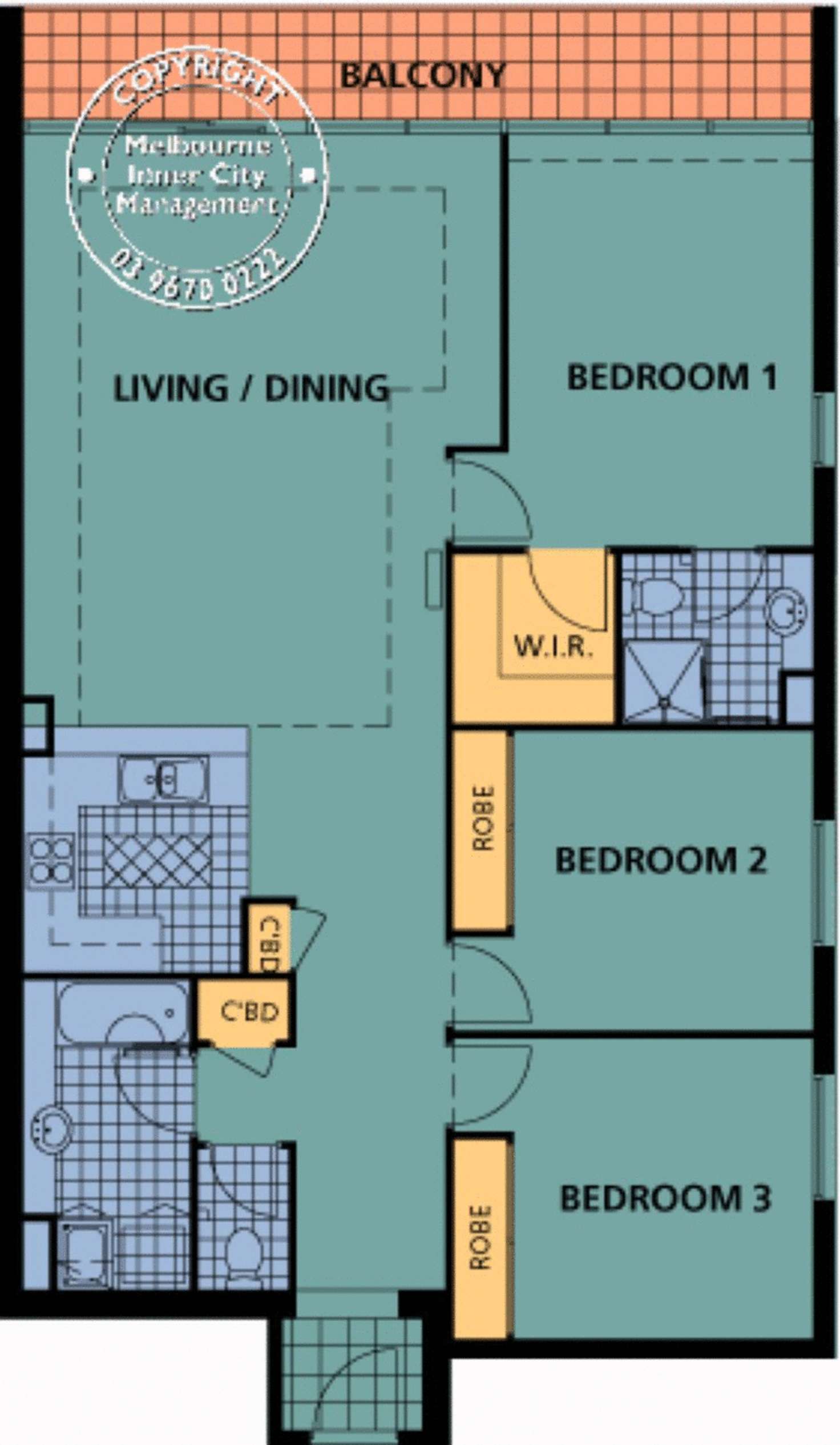 Floorplan of Homely apartment listing, 125/418 St Kilda Road, Melbourne VIC 3004