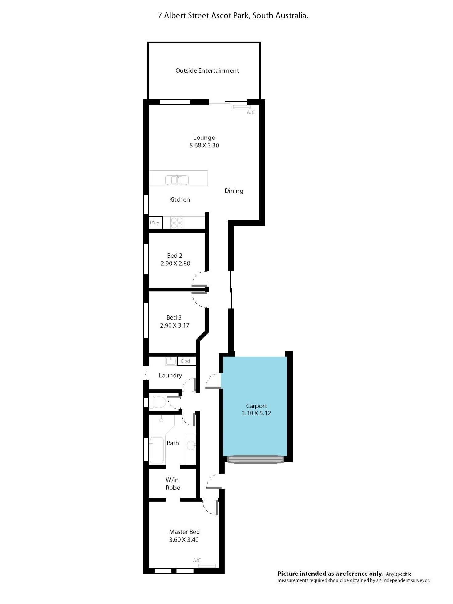 Floorplan of Homely house listing, 7 Albert Street, Ascot Park SA 5043