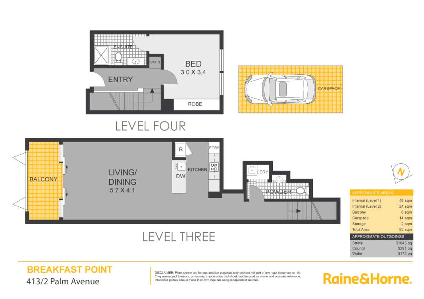 Floorplan of Homely apartment listing, 413/2 Palm Avenue, Breakfast Point NSW 2137