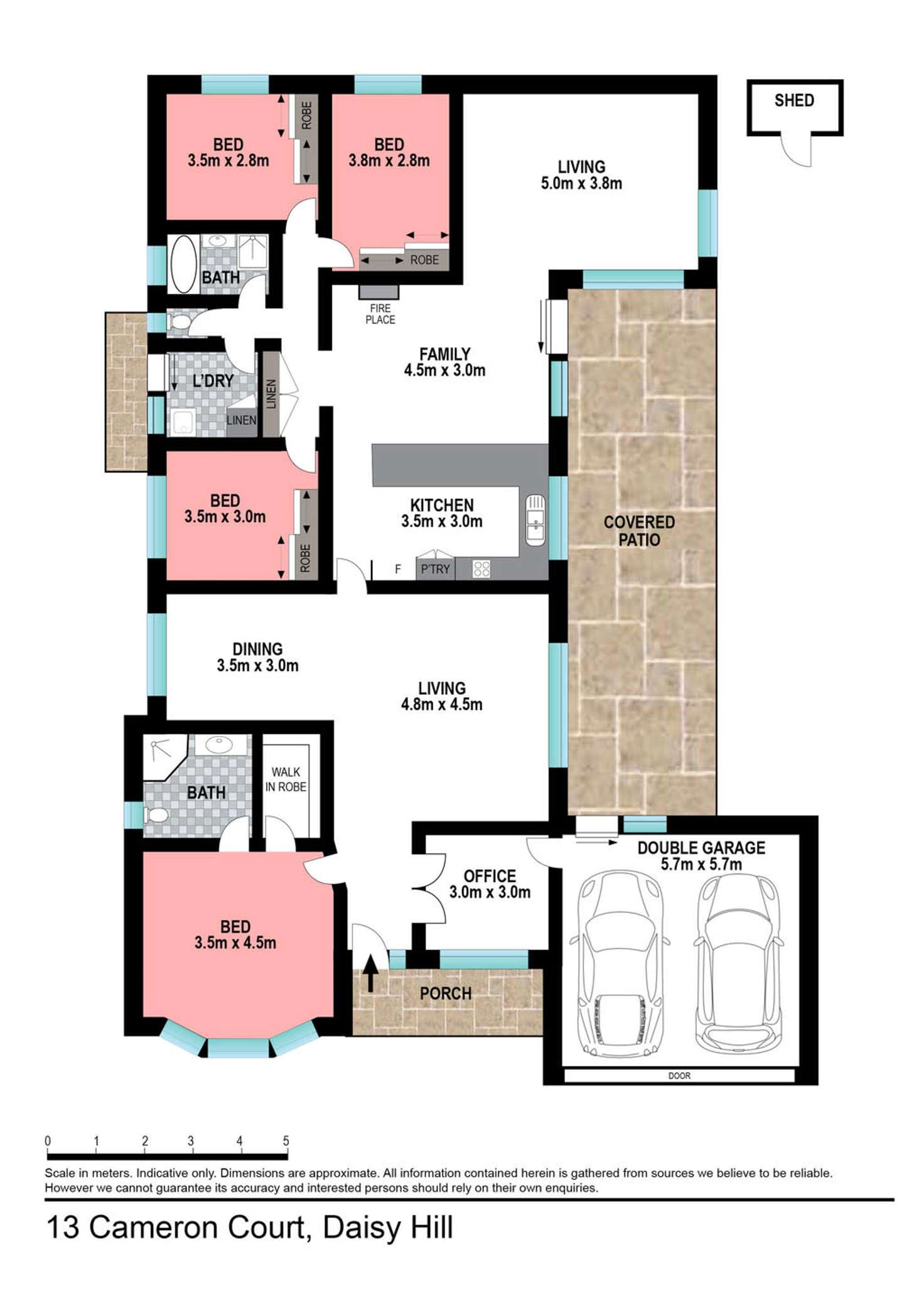 Floorplan of Homely house listing, 13 Cameron Court, Daisy Hill QLD 4127